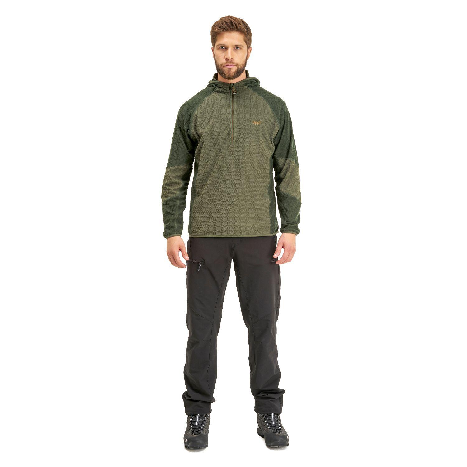 Poleron Hombre Jacaranda Nano-F 14 Zip Hoody Verde Oscuro Lippi I20-5