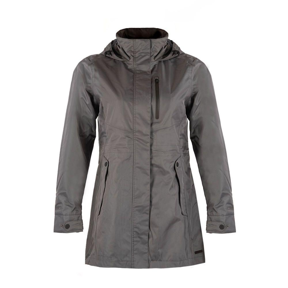 Chaqueta Mujer Element B-Dry Hoody Jacket Gris Medio Lippi-0