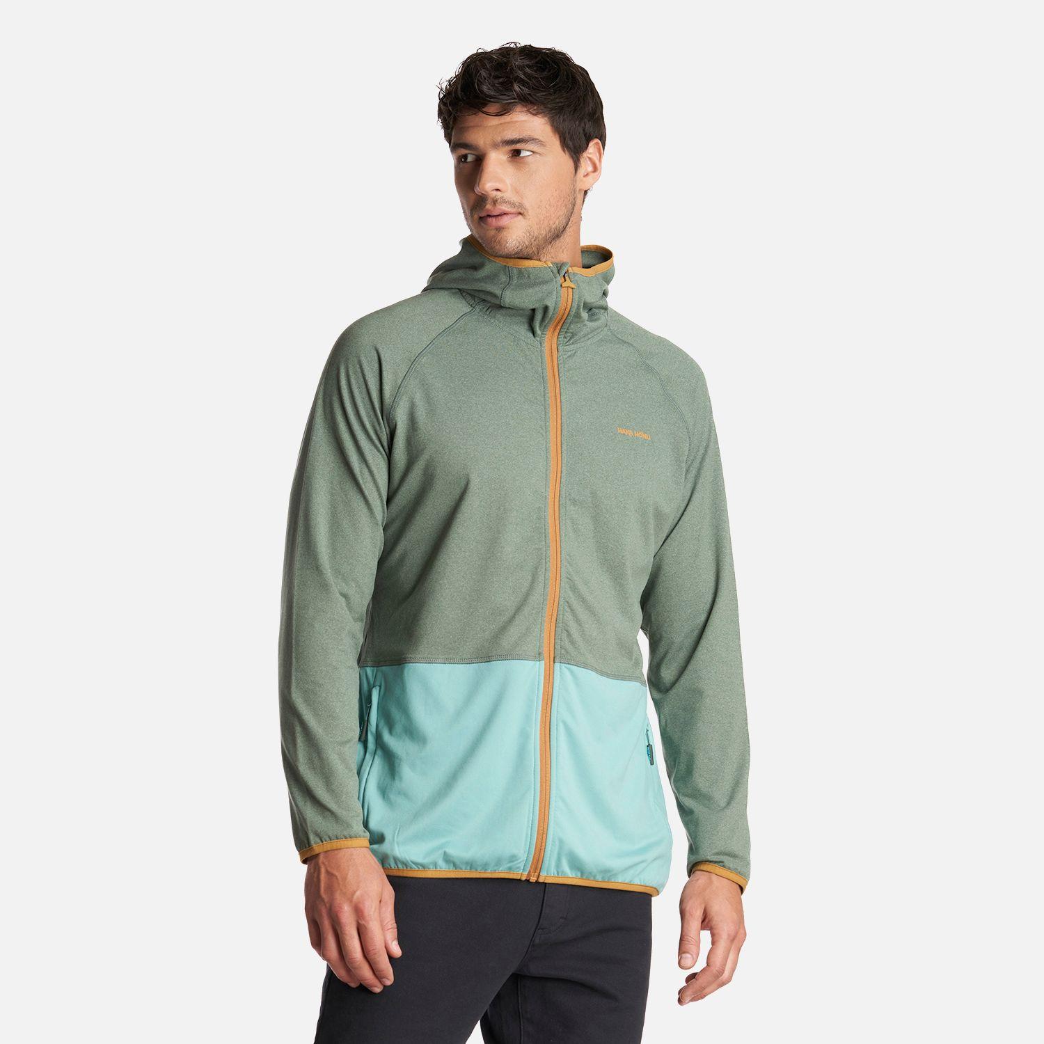 Poleron Hombre Atina Melange Verde Haka Honu-2