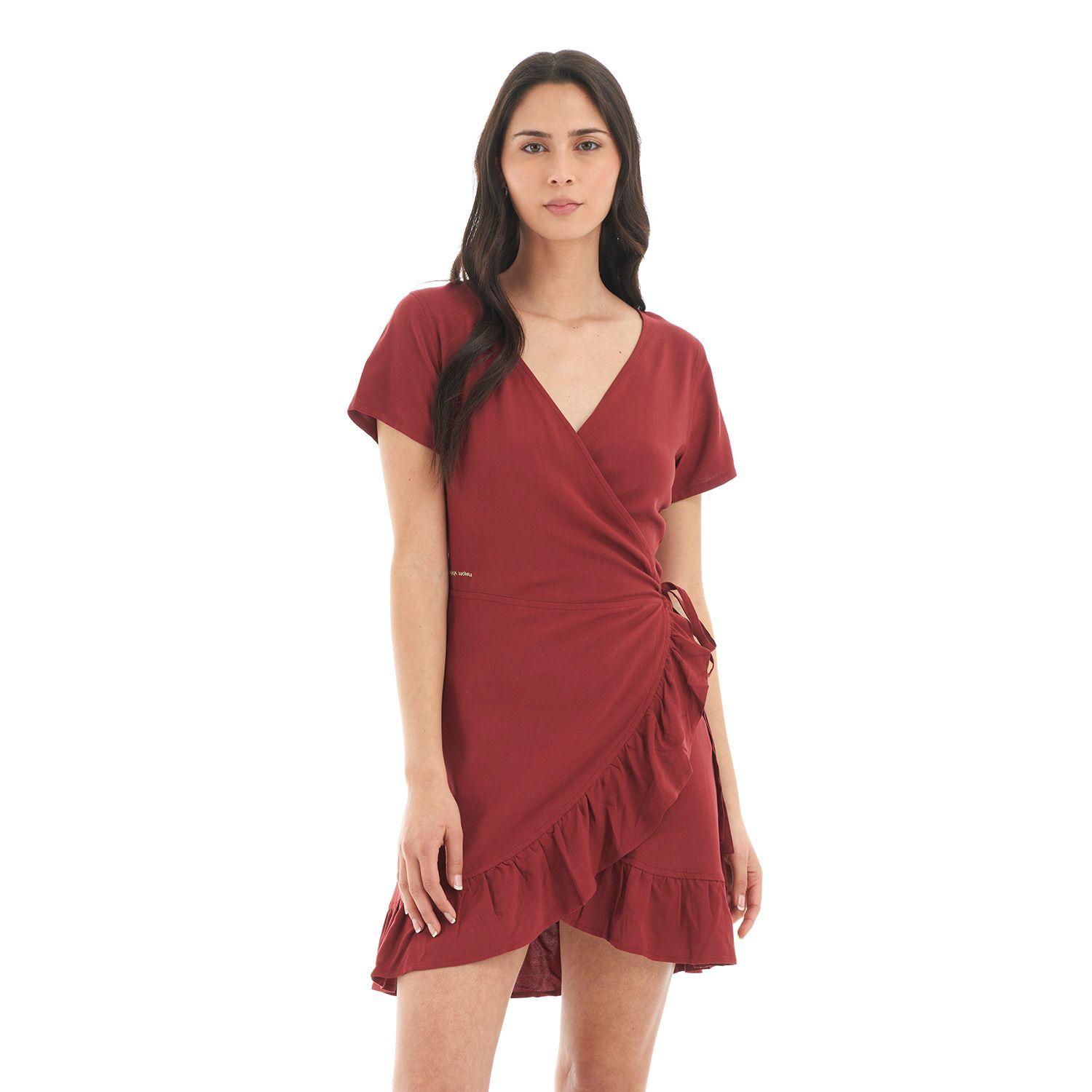 Vestido Mujer Aflora Terracota Haka Honu-1