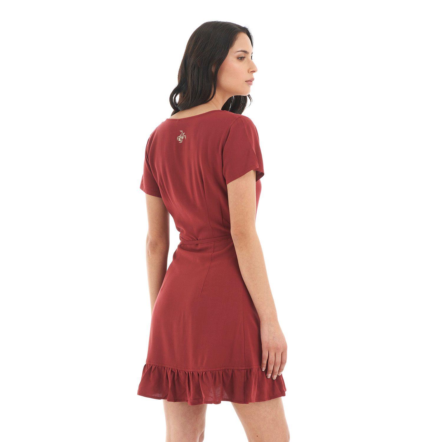 Vestido Mujer Aflora Terracota Haka Honu-4