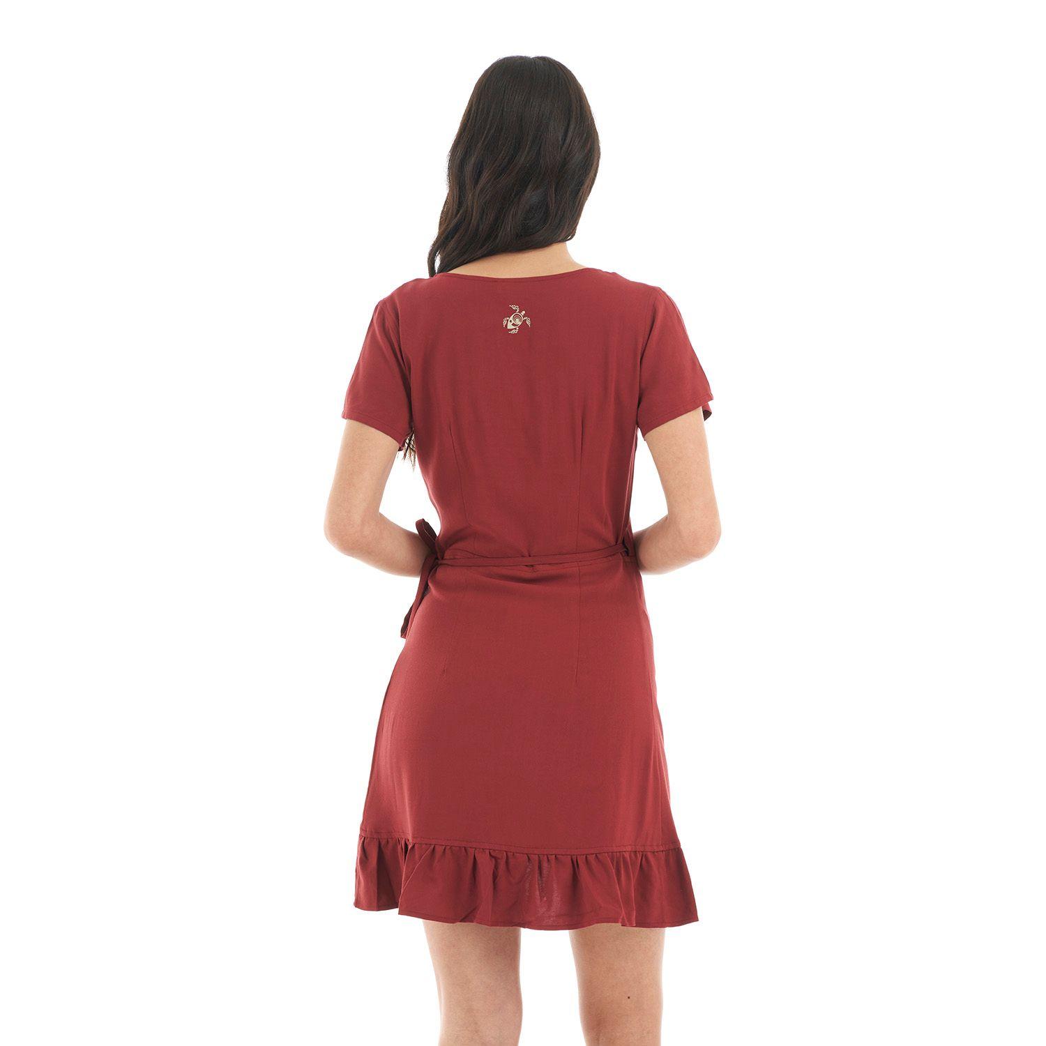 Vestido Mujer Aflora Terracota Haka Honu-5