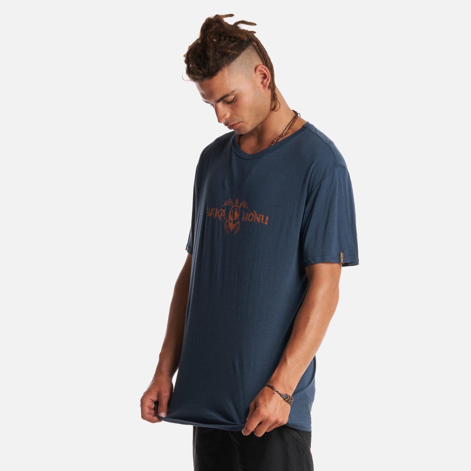 Polera Hombre Logo Azul Noche Haka Honu-2