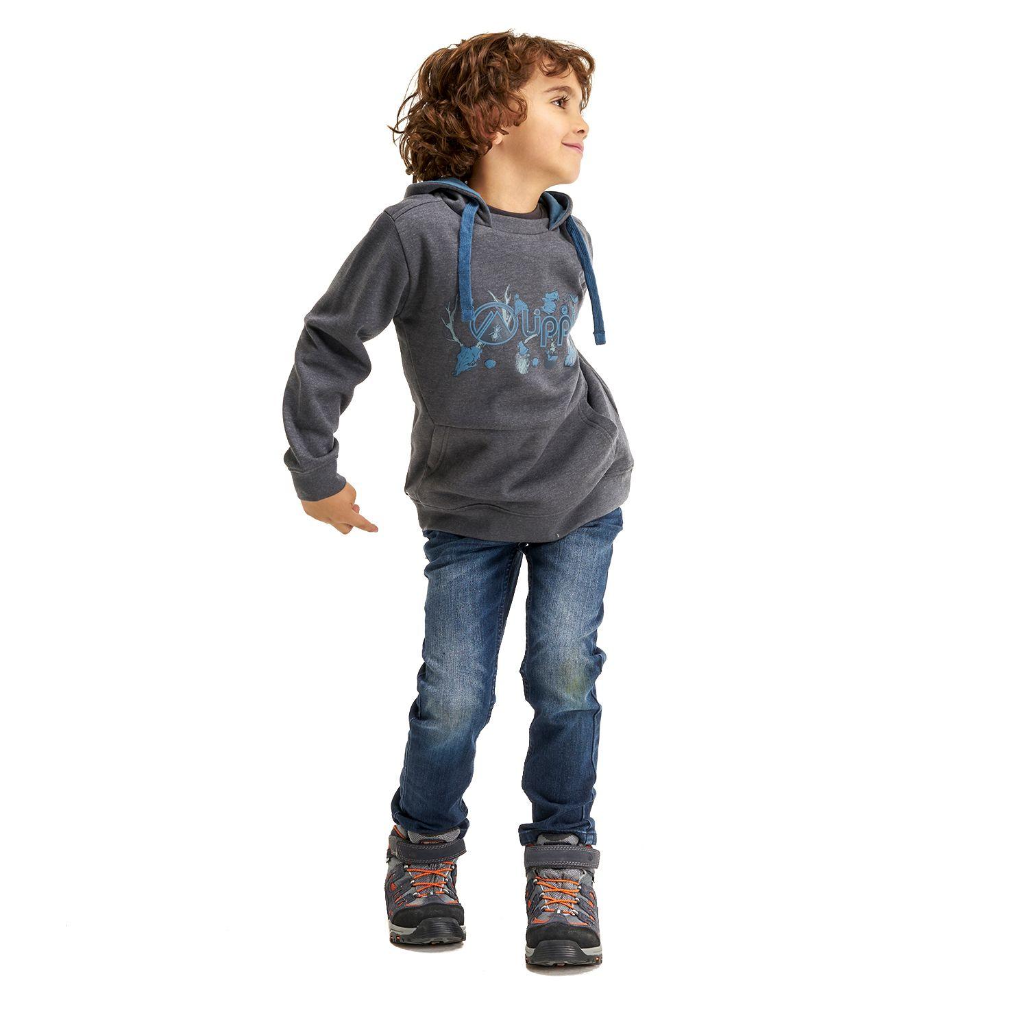 Poleron Niño Insigne Hoody Sweatshirt Melange Gris Lippi-5