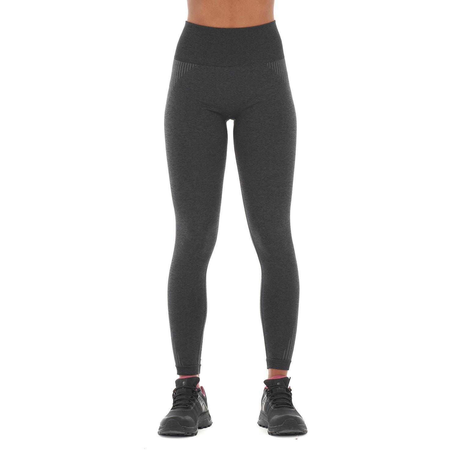 Calza Mujer In-Motion Seamless Leggings High Waist Melange Grafito Lippi-1