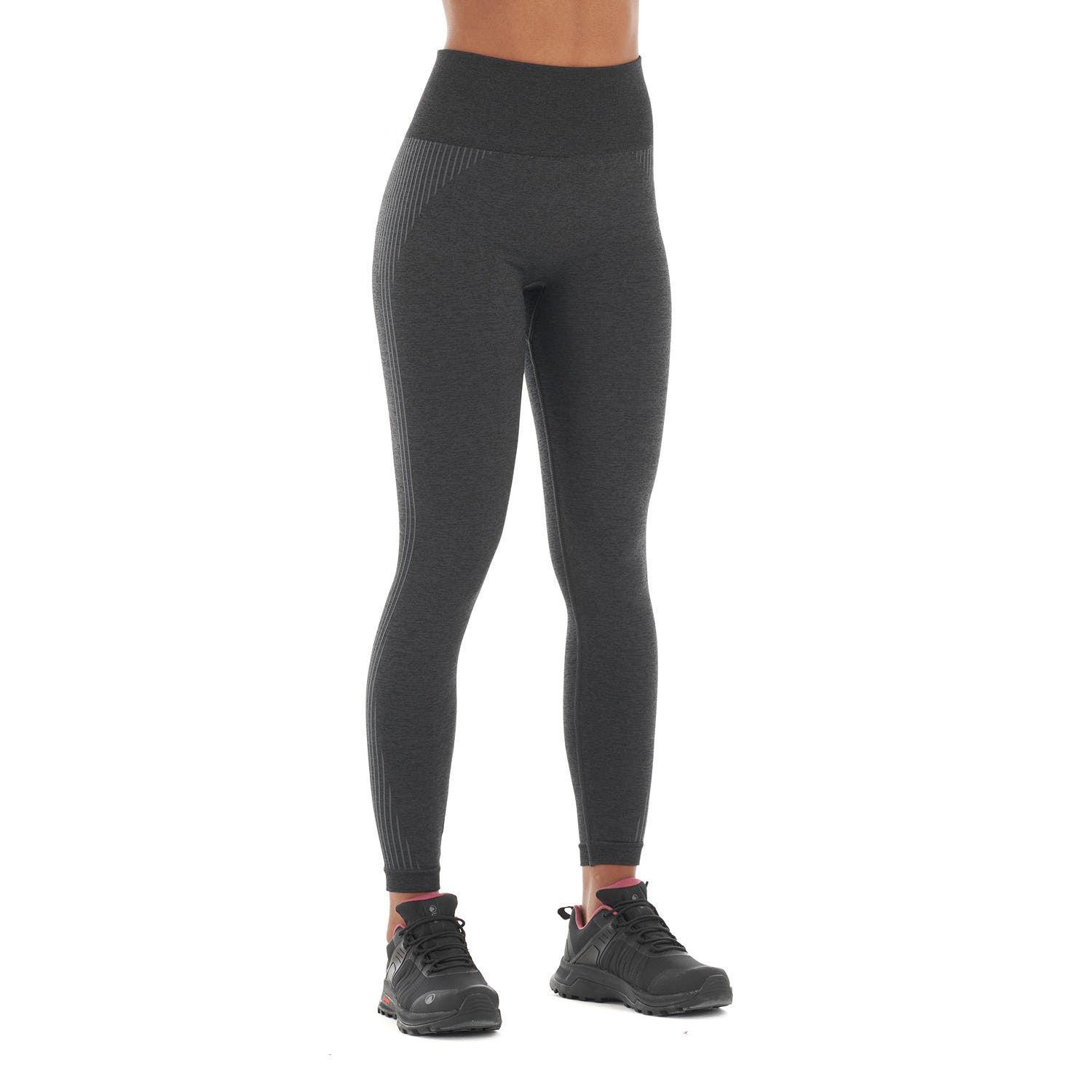 Calza Mujer In-Motion Seamless Leggings High Waist Melange Grafito Lippi-2