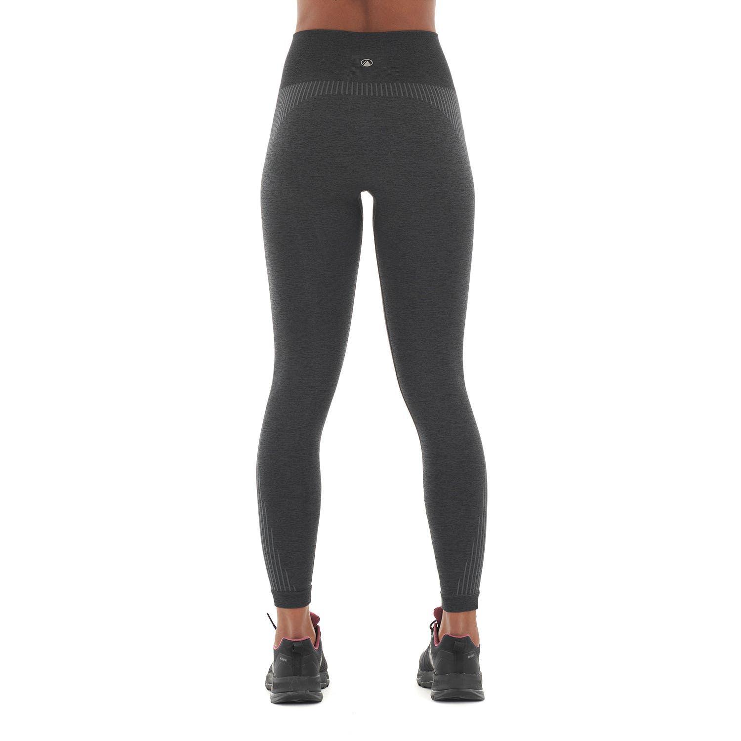 Calza Mujer In-Motion Seamless Leggings High Waist Melange Grafito Lippi-5