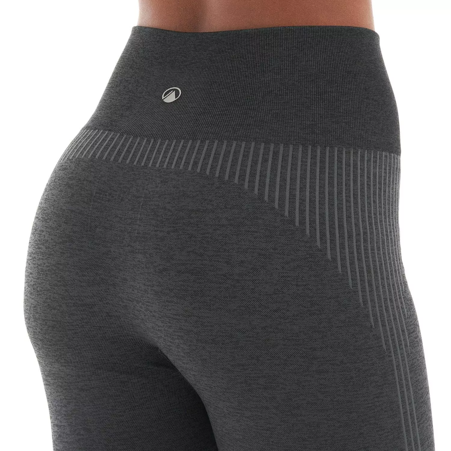 Calza Mujer In-Motion Seamless Leggings High Waist Melange Grafito Lippi-7