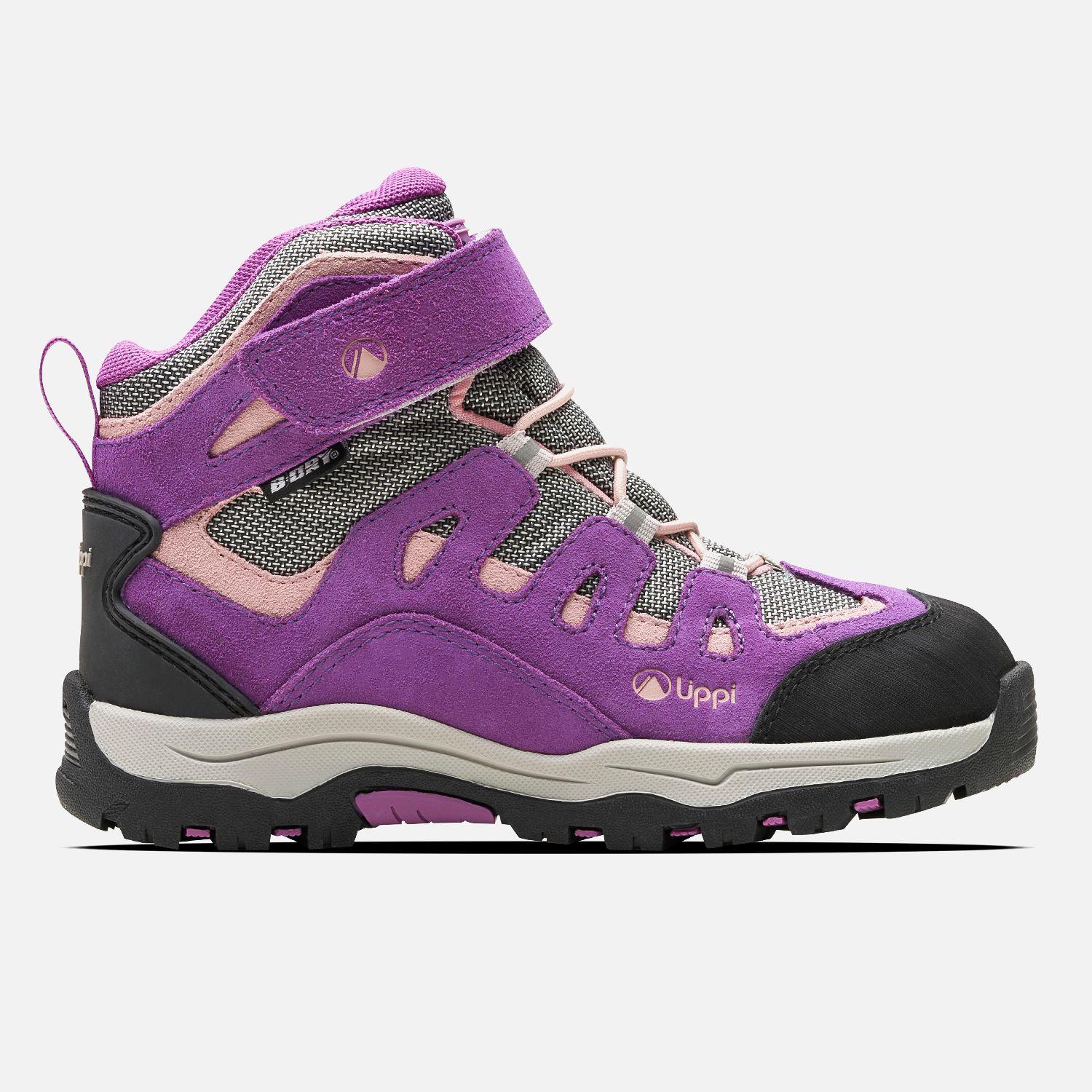 Botín Mujer Puelo Cs Hi Velcro Morado / Gris Claro Lippi V26-0