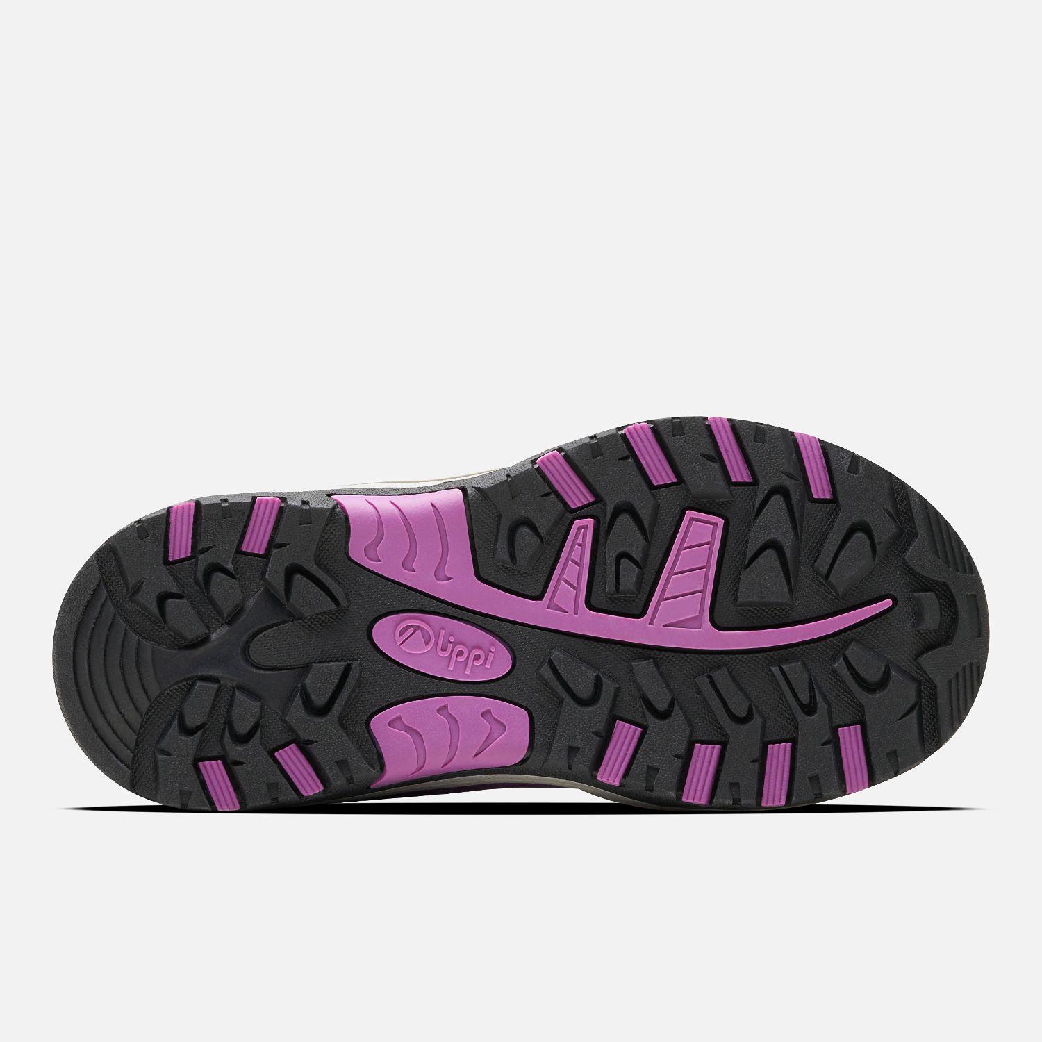 Botín Mujer Puelo Cs Hi Velcro Morado / Gris Claro Lippi V26-2