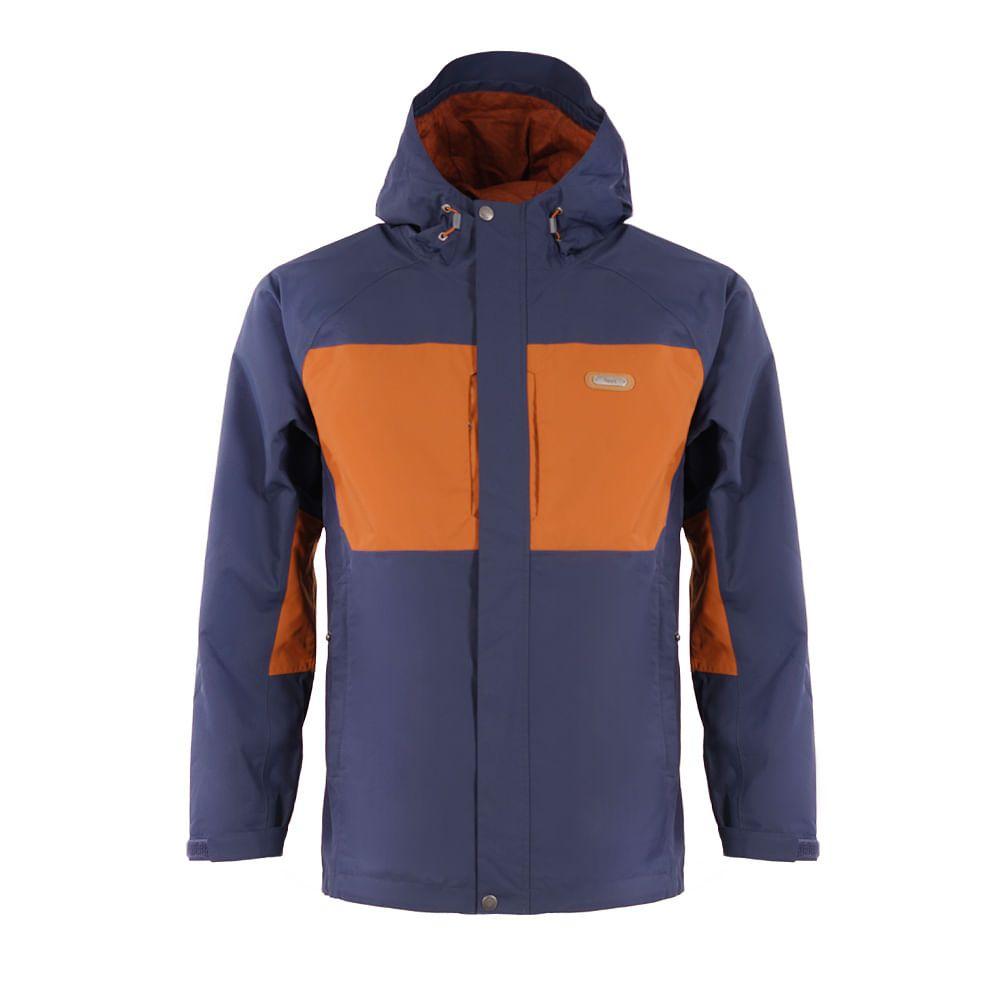 Chaqueta Hombre Drizzle B-Dry Jacket Azul Noche / Mostaza Oscuro Lippi-0