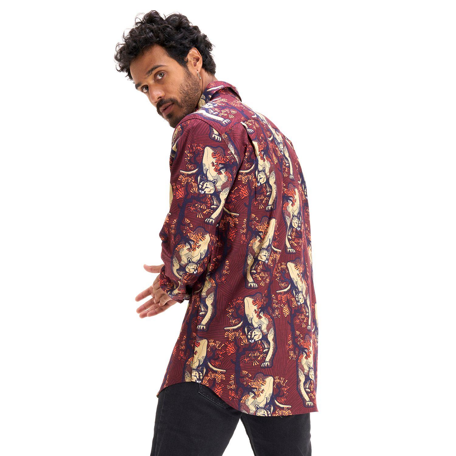 Camisa Hombre Lazlo California Burdeo Haka Honu-3