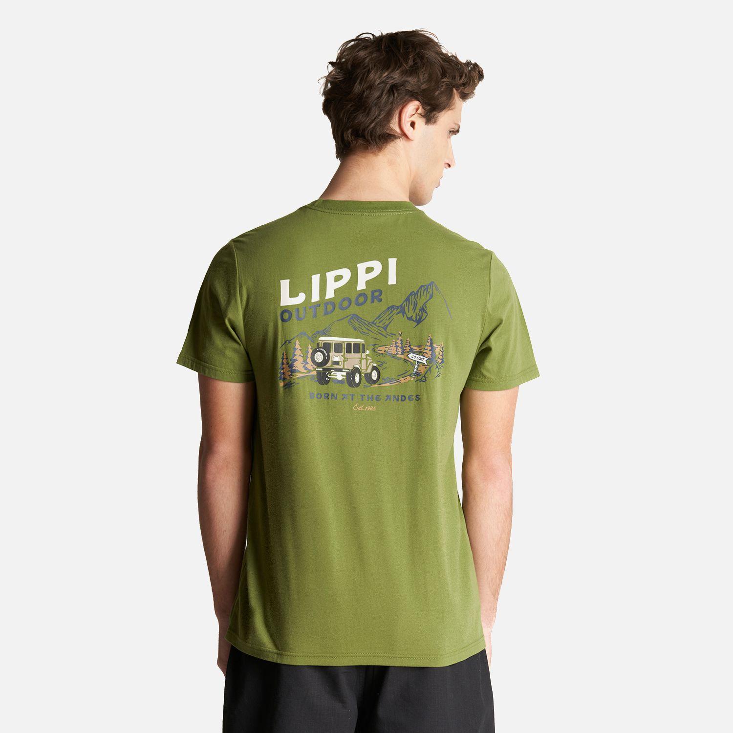 Polera Hombre Go Lost T-Shirt Verde Musgo Lippi-5