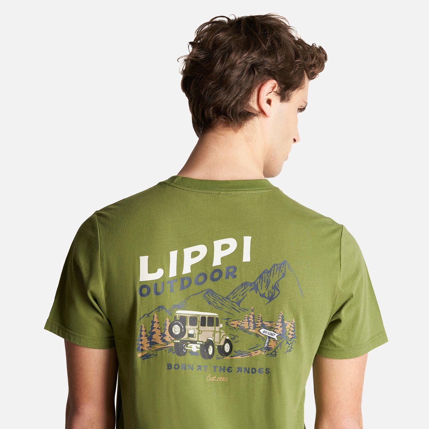 Polera Hombre Go Lost T-Shirt Verde Musgo Lippi-6