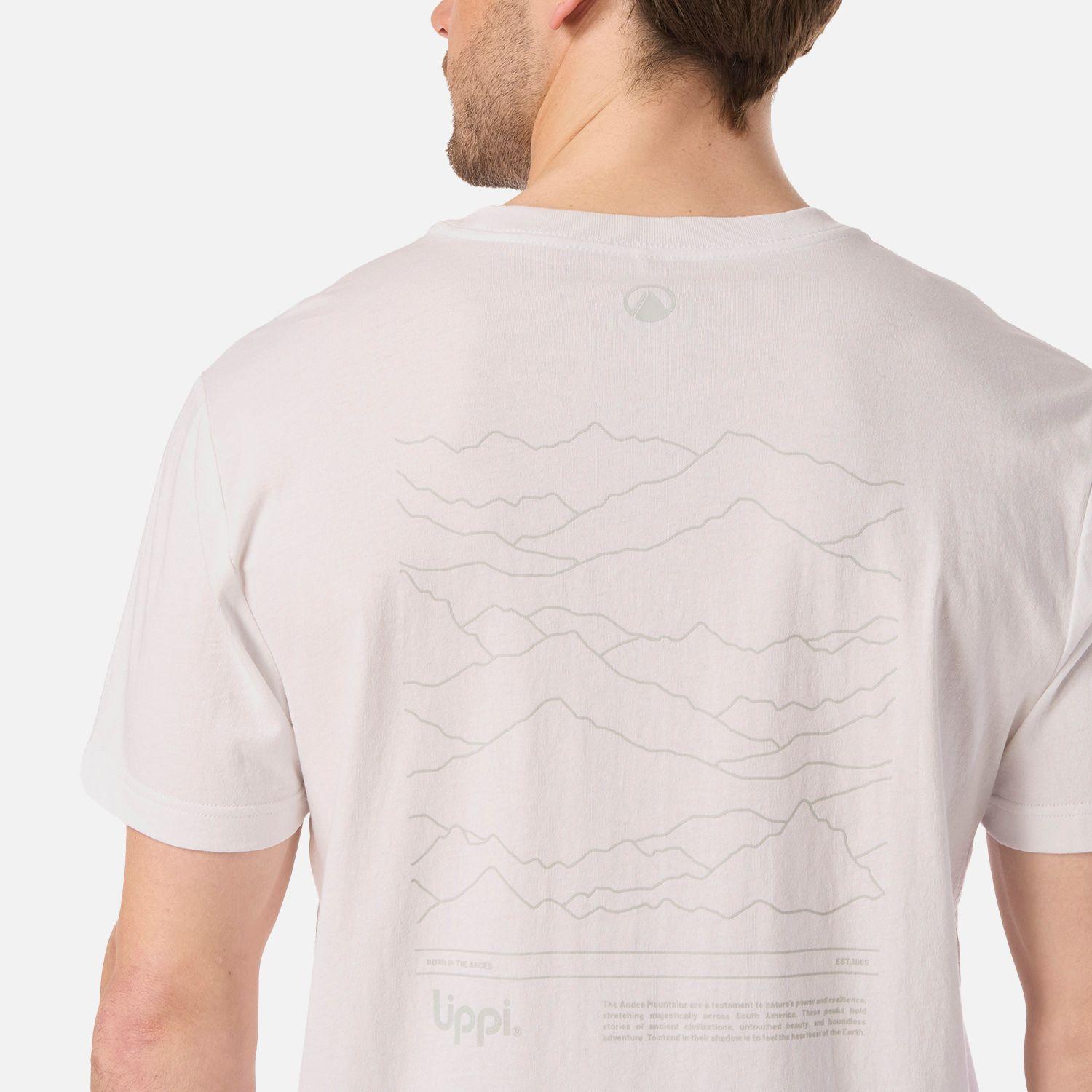 Polera Hombre Mountain Vibes T-Shirt Blanco Lippi V26-3