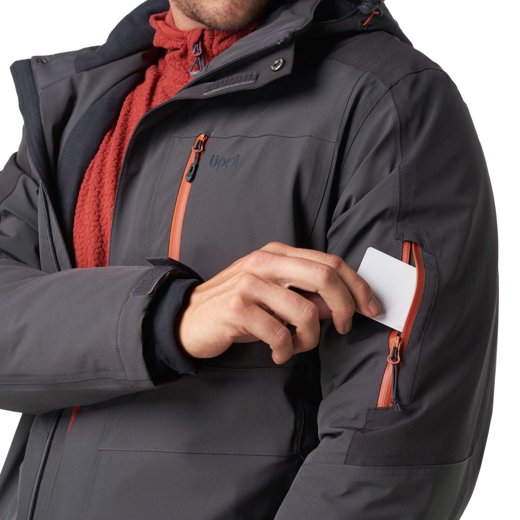 Chaqueta Hombre Andes B-Dry Hoody Jacket Gris Oscuro / Grafito Lippi-8