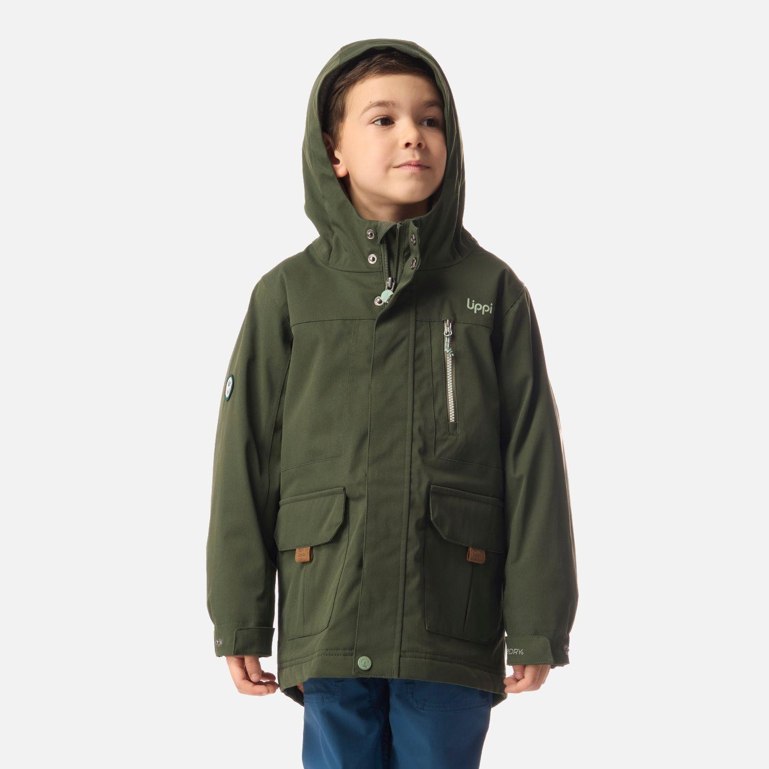 Chaqueta Niño Roble B-Dry Hoody Jacket Verde Militar Lippi I26-0