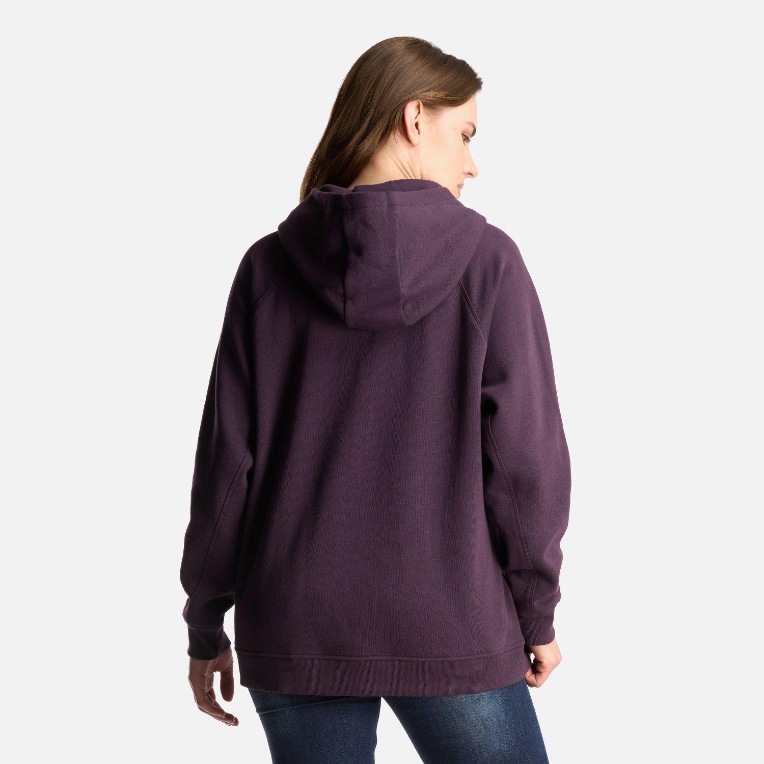 Poleron Mujer Insigne Hoody Sweatshirt Front Print Morado Oscuro Lippi-4