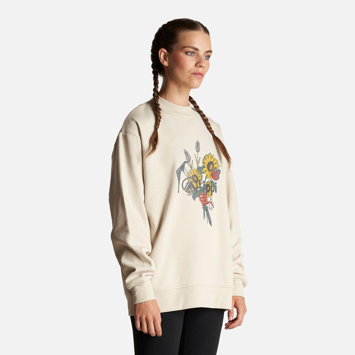 Poleron Mujer Insigne Crewneck Sweatshirt Front Print Crema Lippi-2