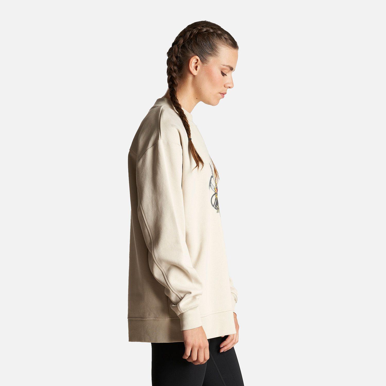 Poleron Mujer Insigne Crewneck Sweatshirt Front Print Crema Lippi-3