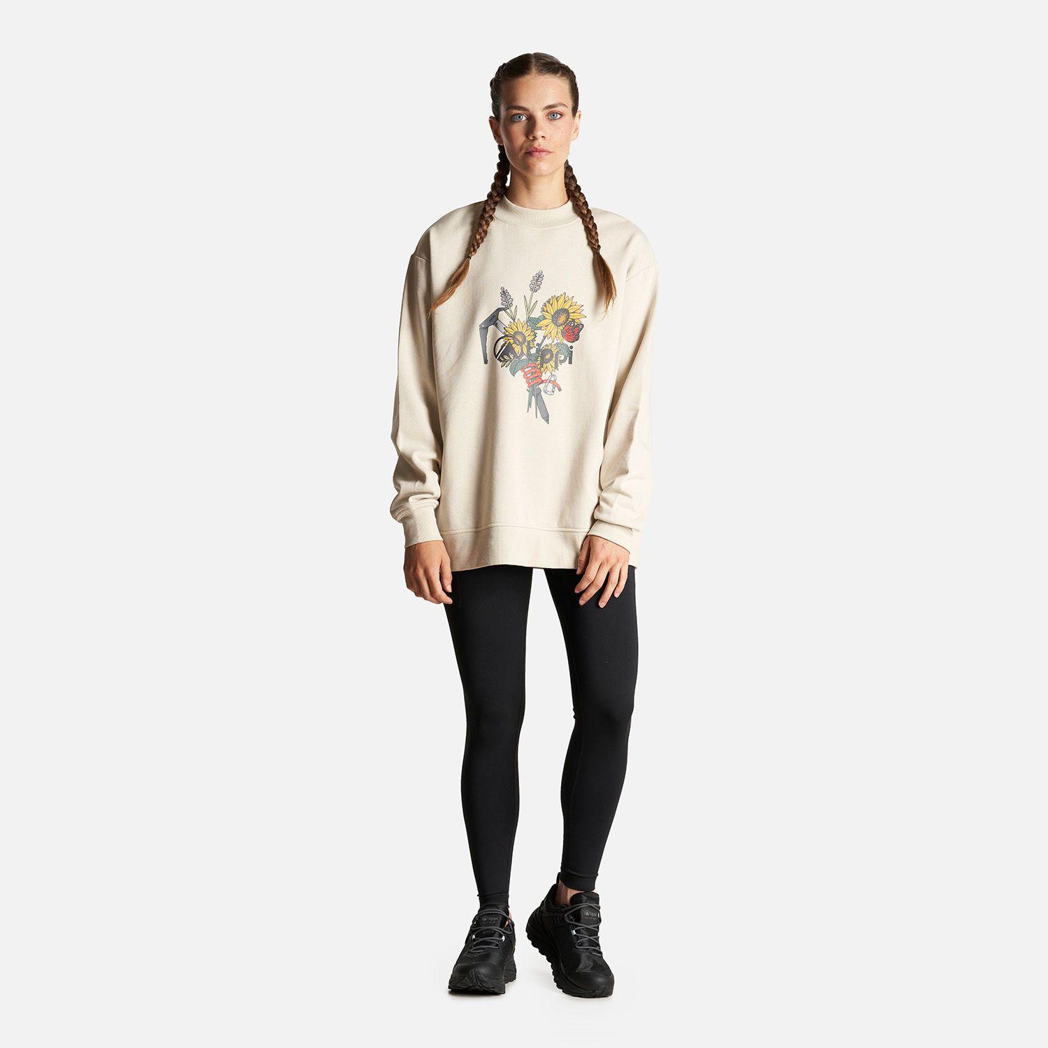 Poleron Mujer Insigne Crewneck Sweatshirt Front Print Crema Lippi-6