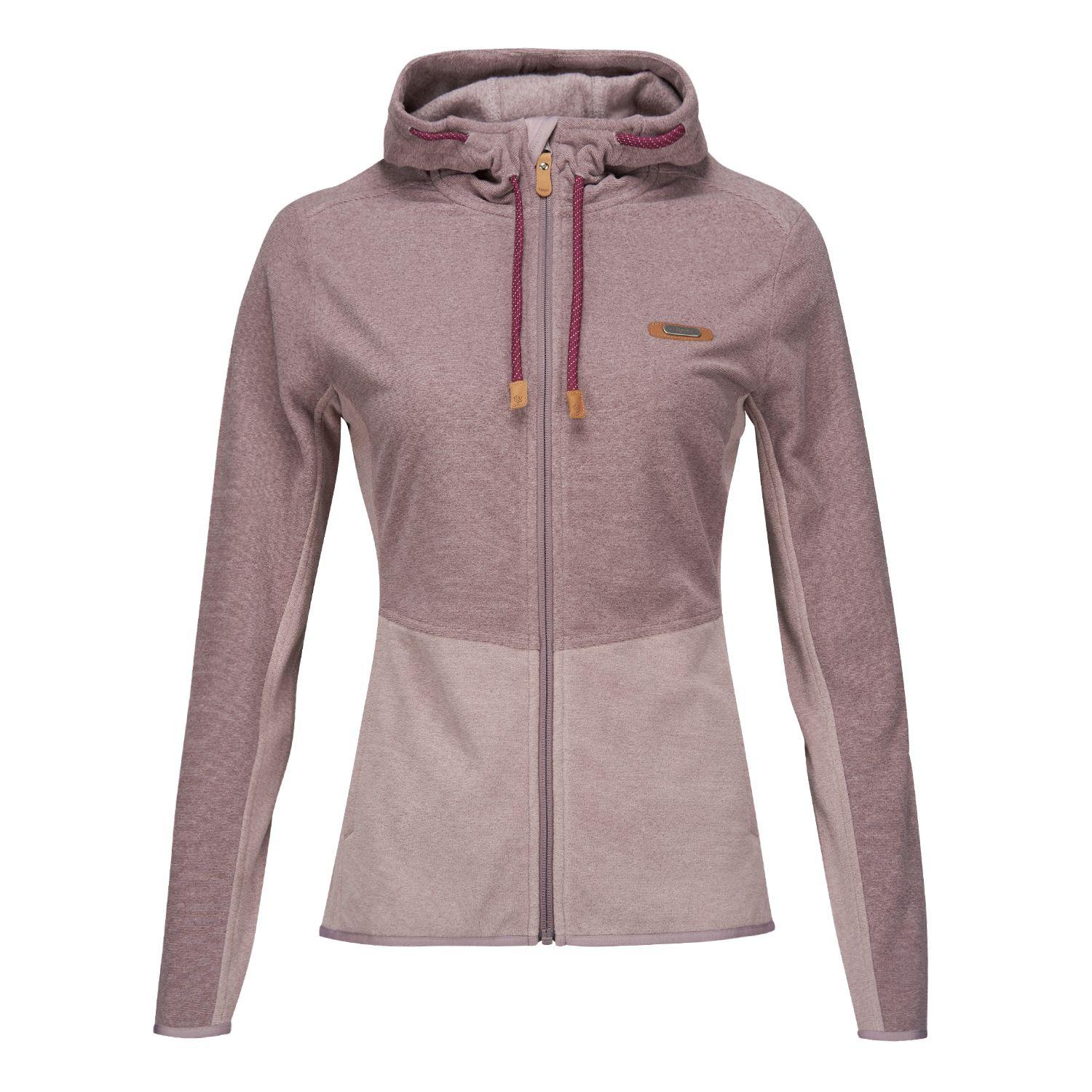 Poleron Mujer Stripes Nano-F Full Zip Hoody Malva Lippi-0