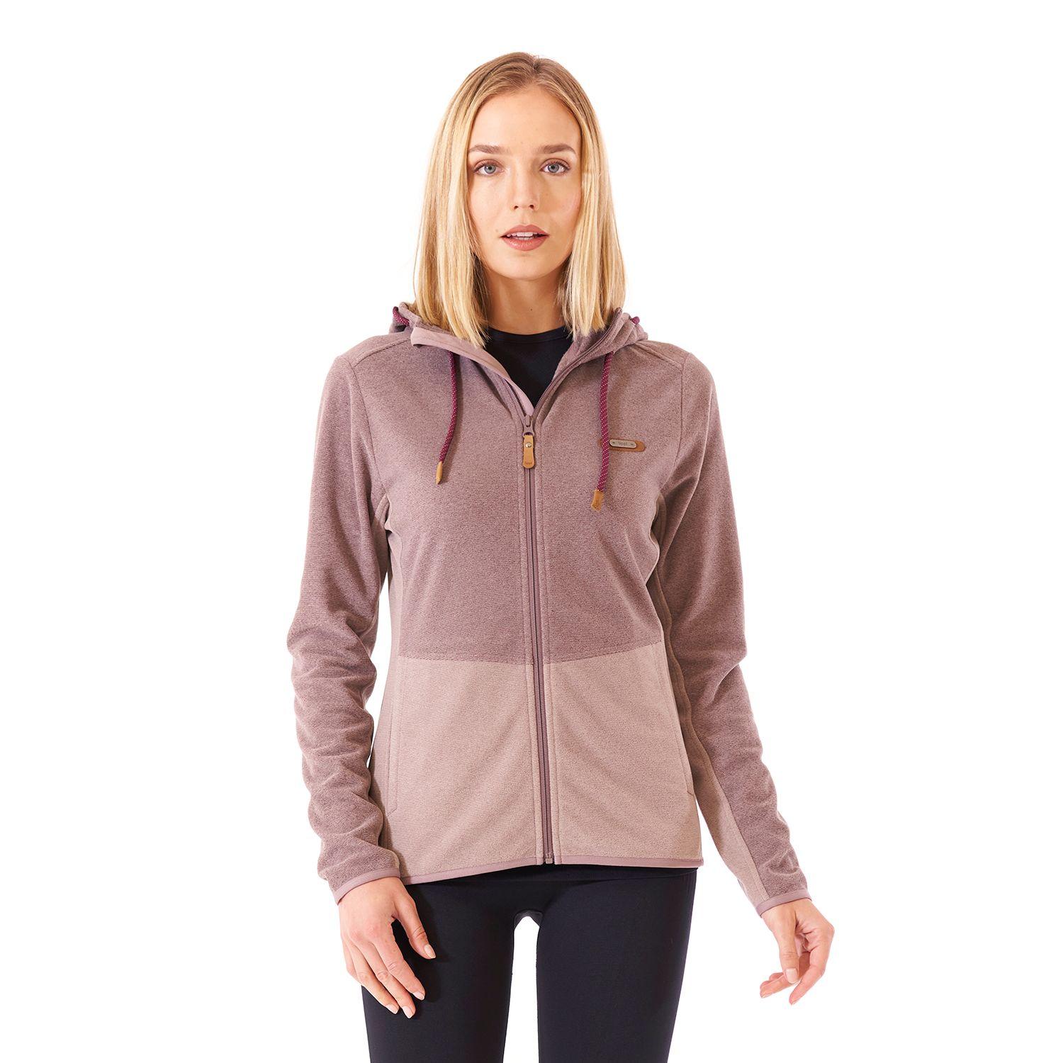 Poleron Mujer Stripes Nano-F Full Zip Hoody Malva Lippi-1