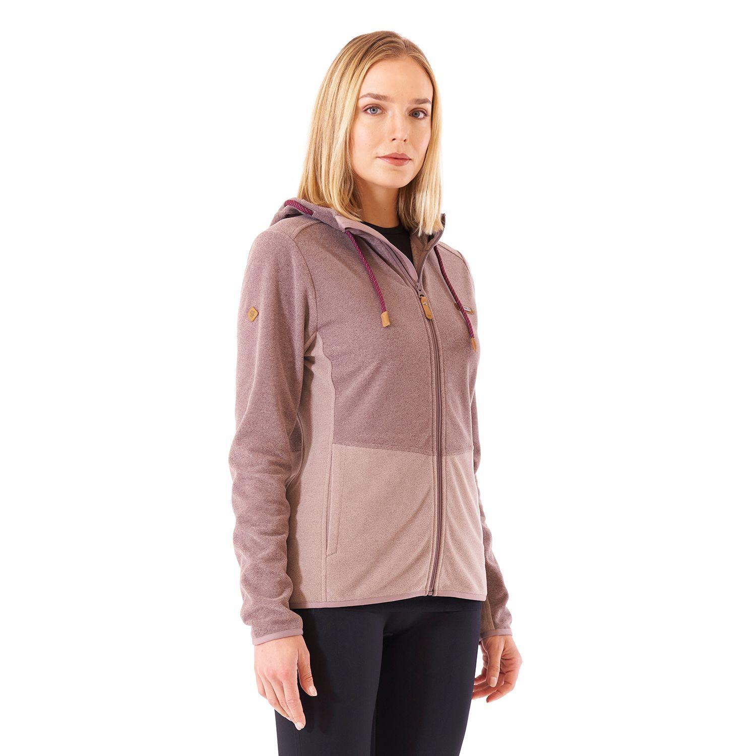 Poleron Mujer Stripes Nano-F Full Zip Hoody Malva Lippi-2