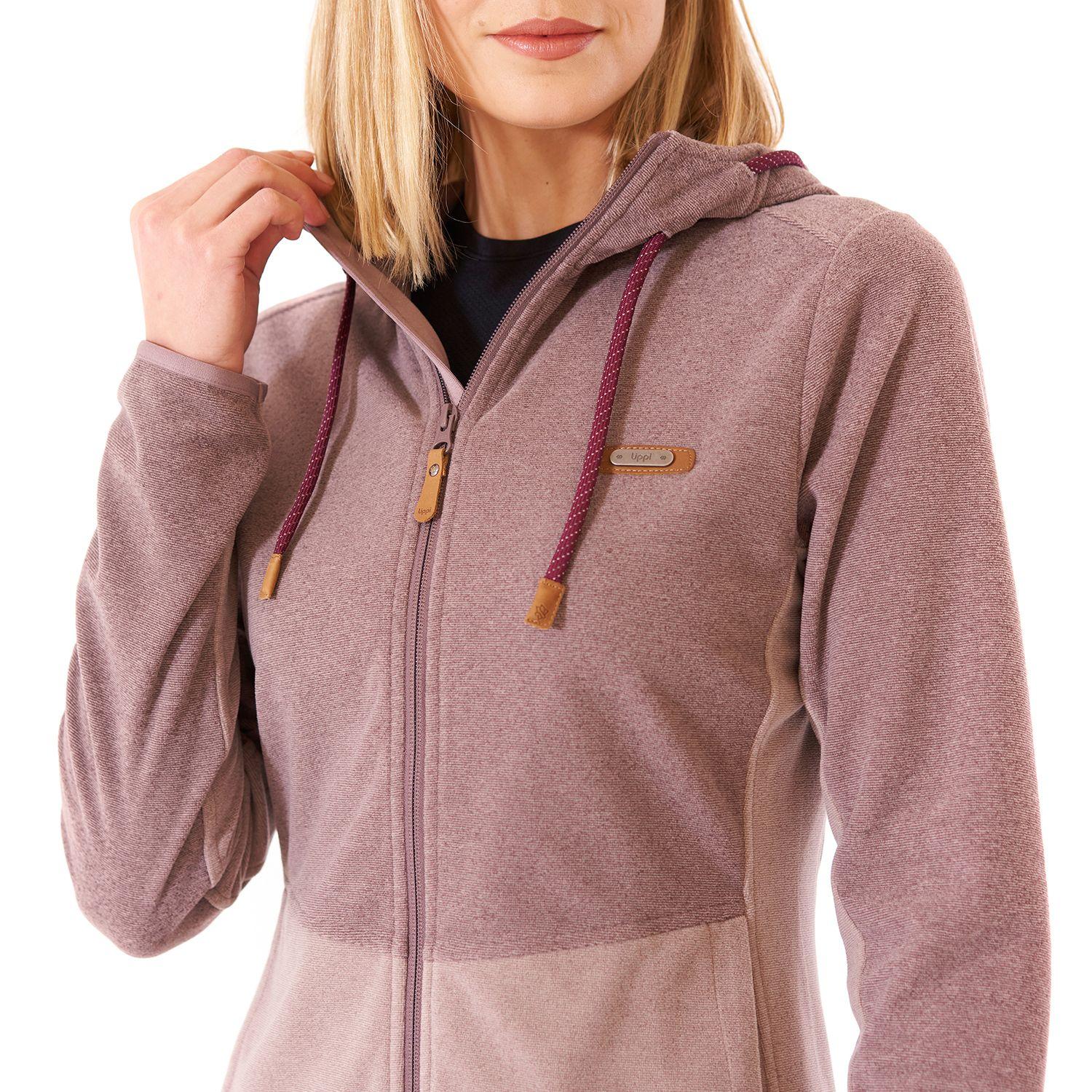 Poleron Mujer Stripes Nano-F Full Zip Hoody Malva Lippi-4