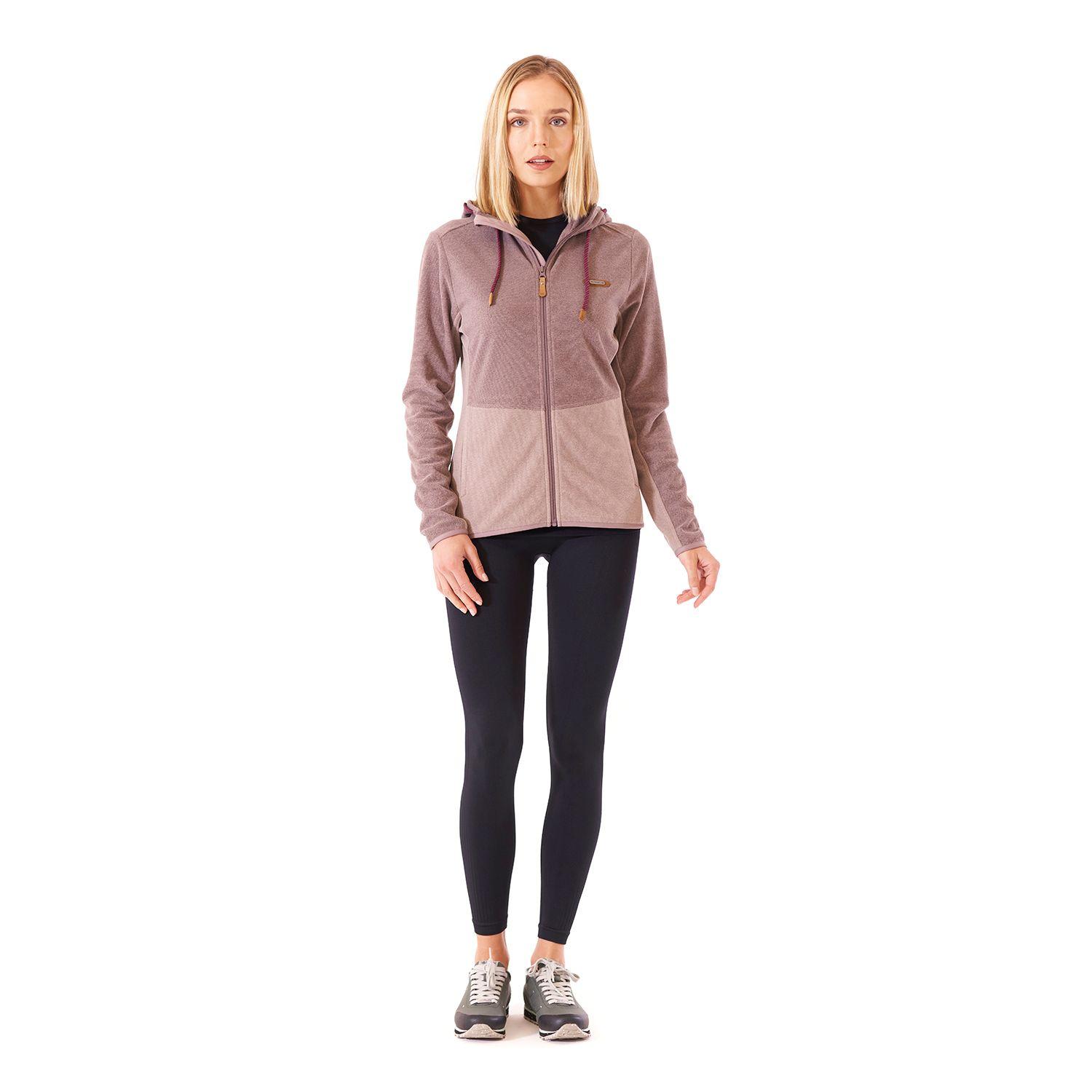 Poleron Mujer Stripes Nano-F Full Zip Hoody Malva Lippi-7