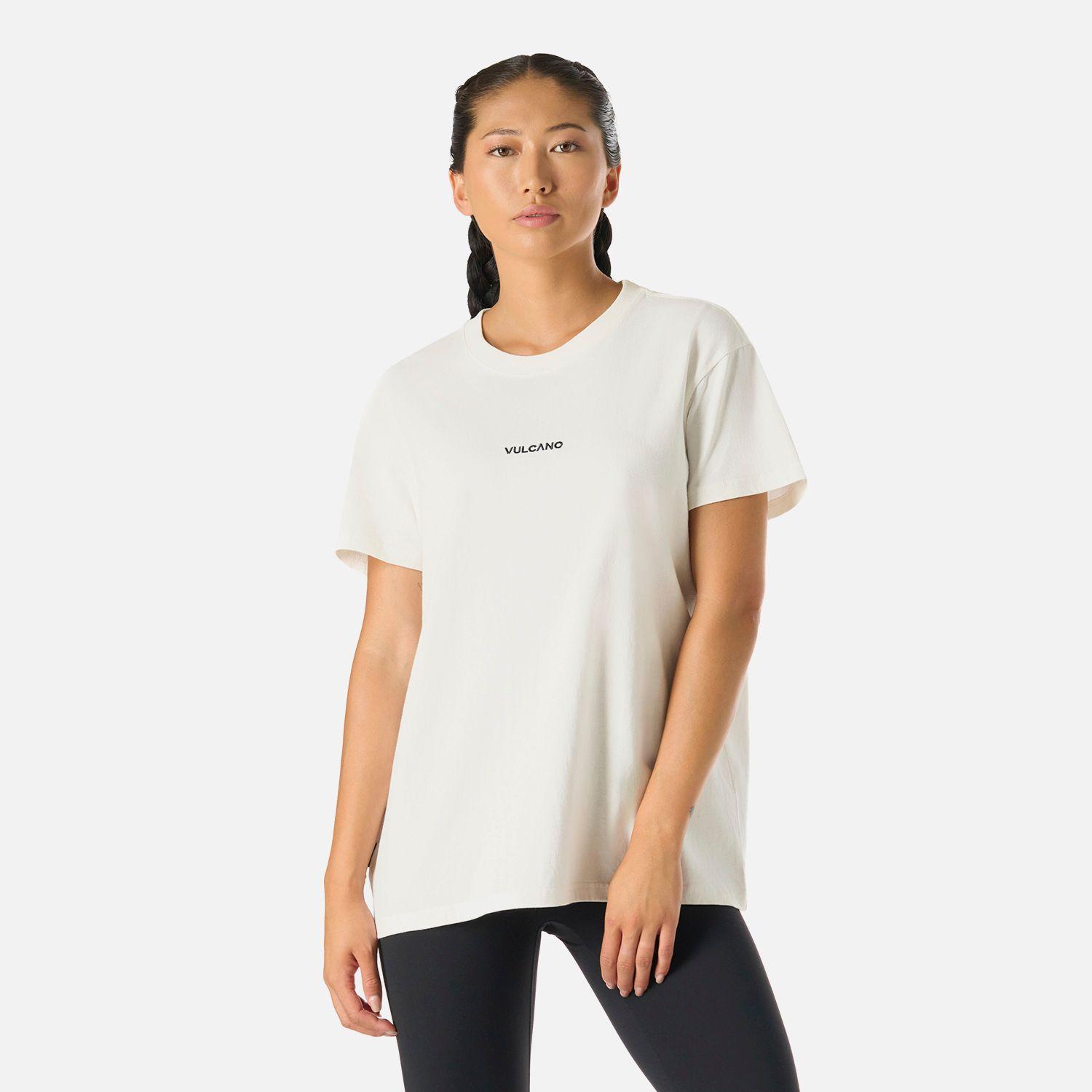 Polera Mujer Cool Down T-Shirt Blanco Vulcano-0