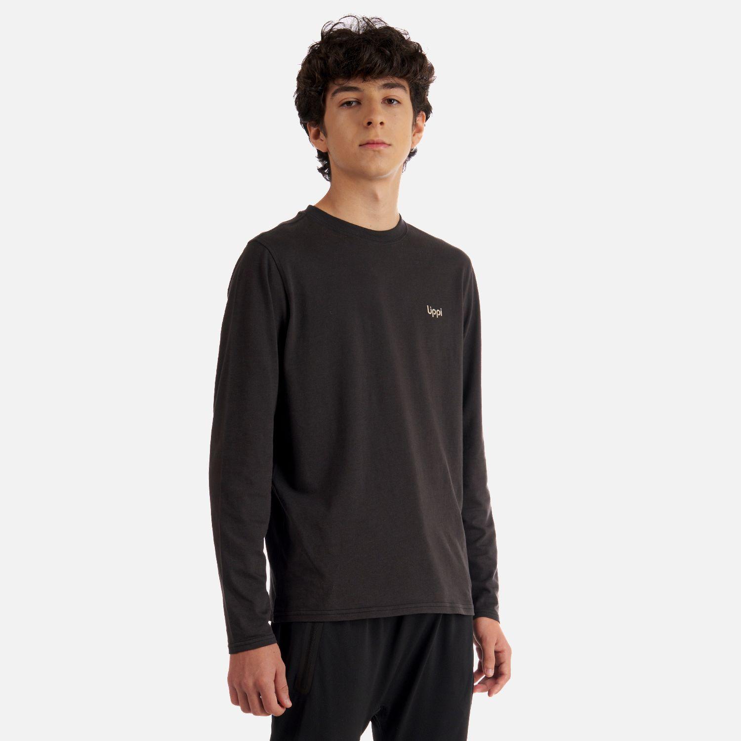 Polera Teen Boy Mountain Long Sleeve T-Shirt Grafito Lippi-2