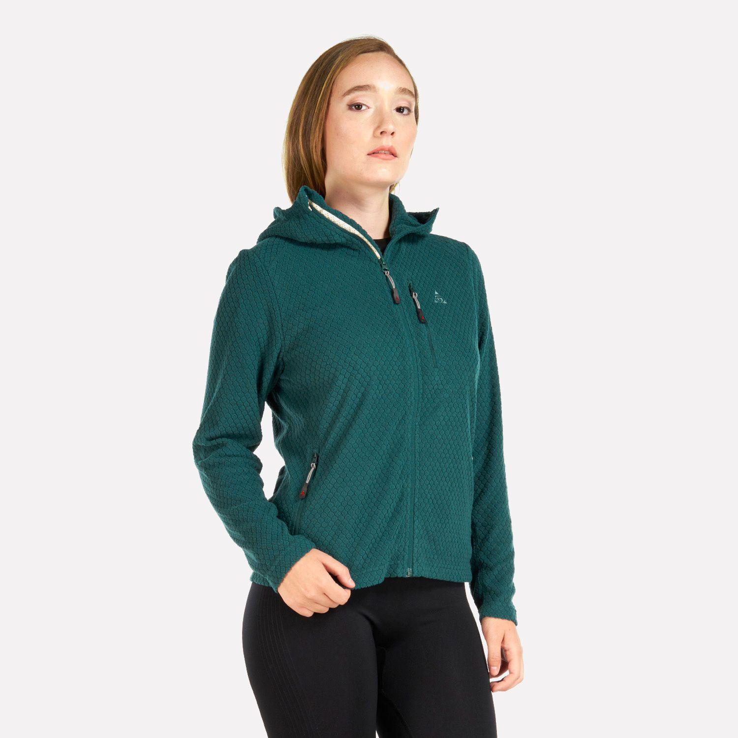 Poleron Mujer Secoya Hoody Turquesa Geography-2