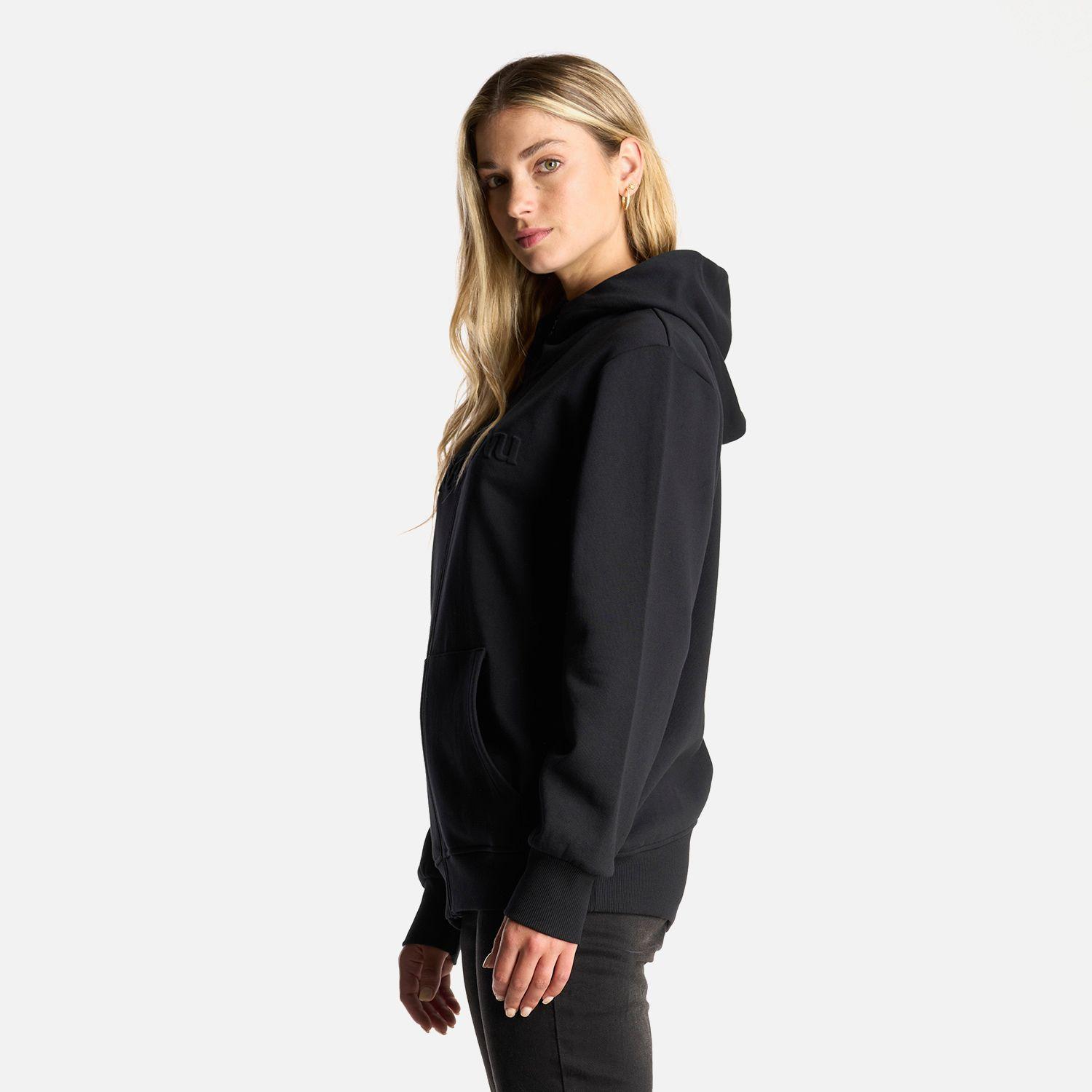 Poleron Mujer Motomami Full Zip Negro Haka Honu-3