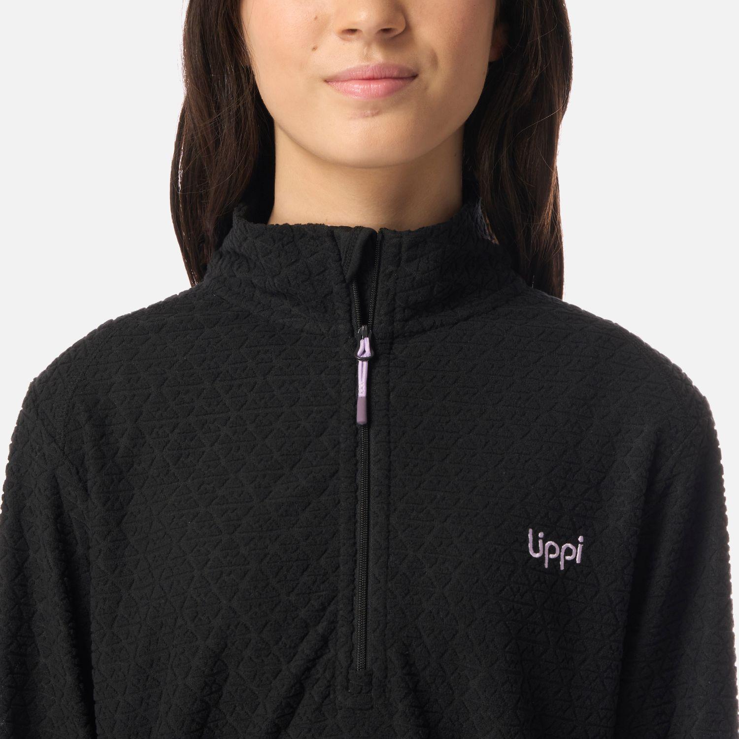 Polerón Teen Girl Mild Nano-F 1/4 Zip Negro Lippi I26-3