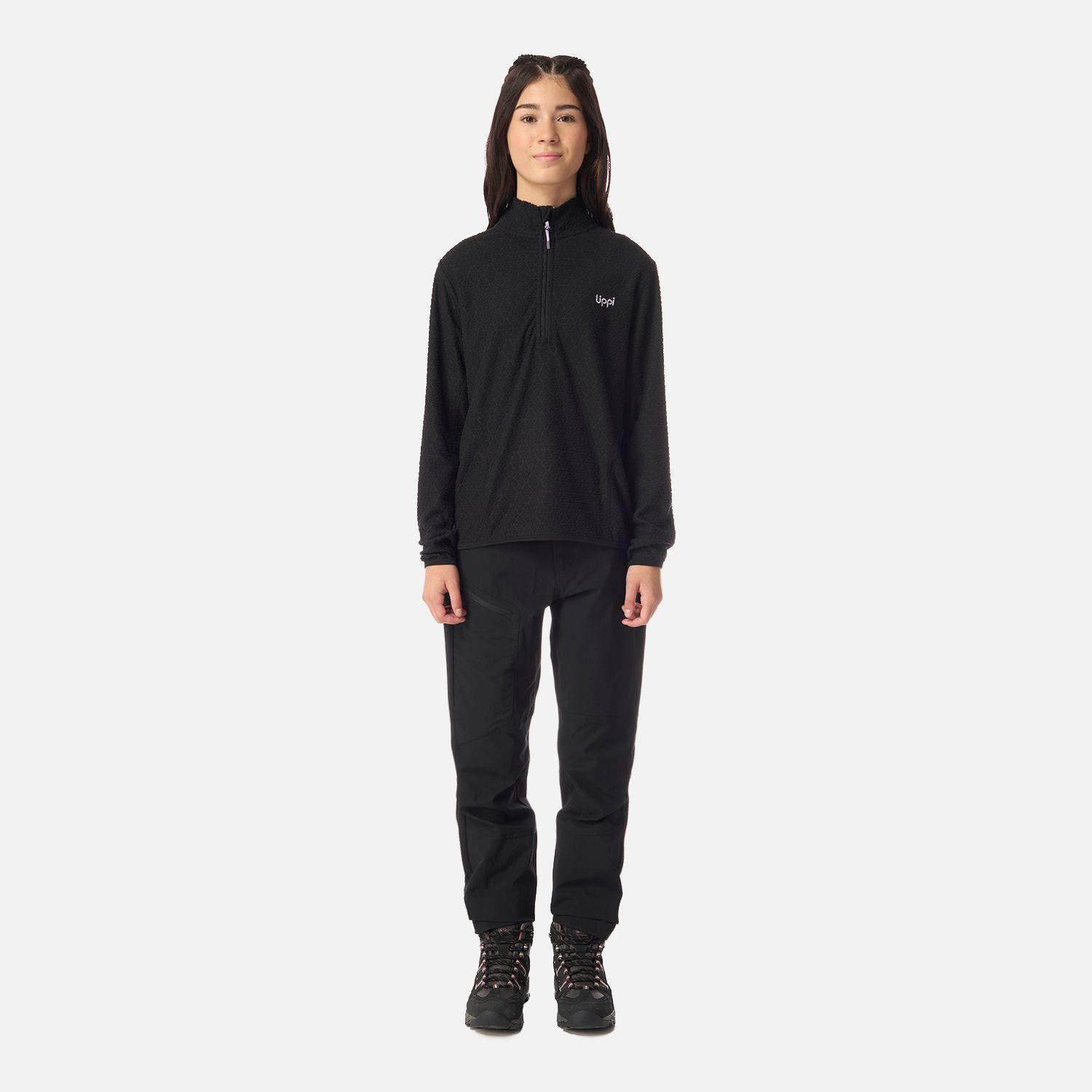 Polerón Teen Girl Mild Nano-F 1/4 Zip Negro Lippi I26-4