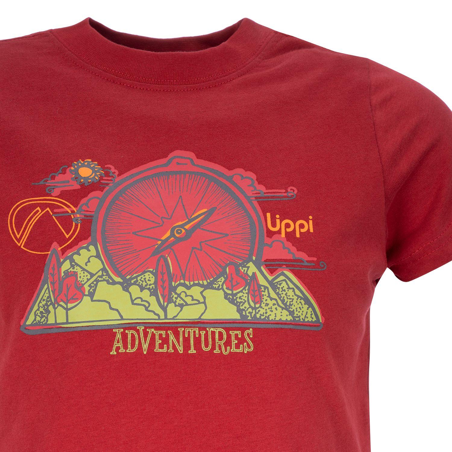 Polera Niño Adventure Cotton T-Shirt Rojo Oscuro Lippi-3