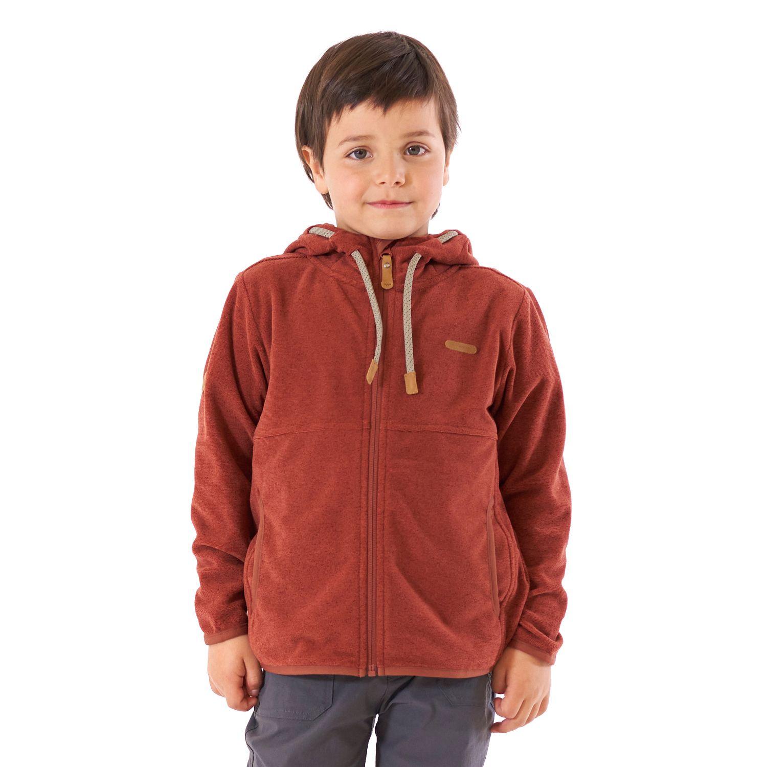 Poleron Niño Stripes Nano-F Full Zip Terracota Lippi V21-1