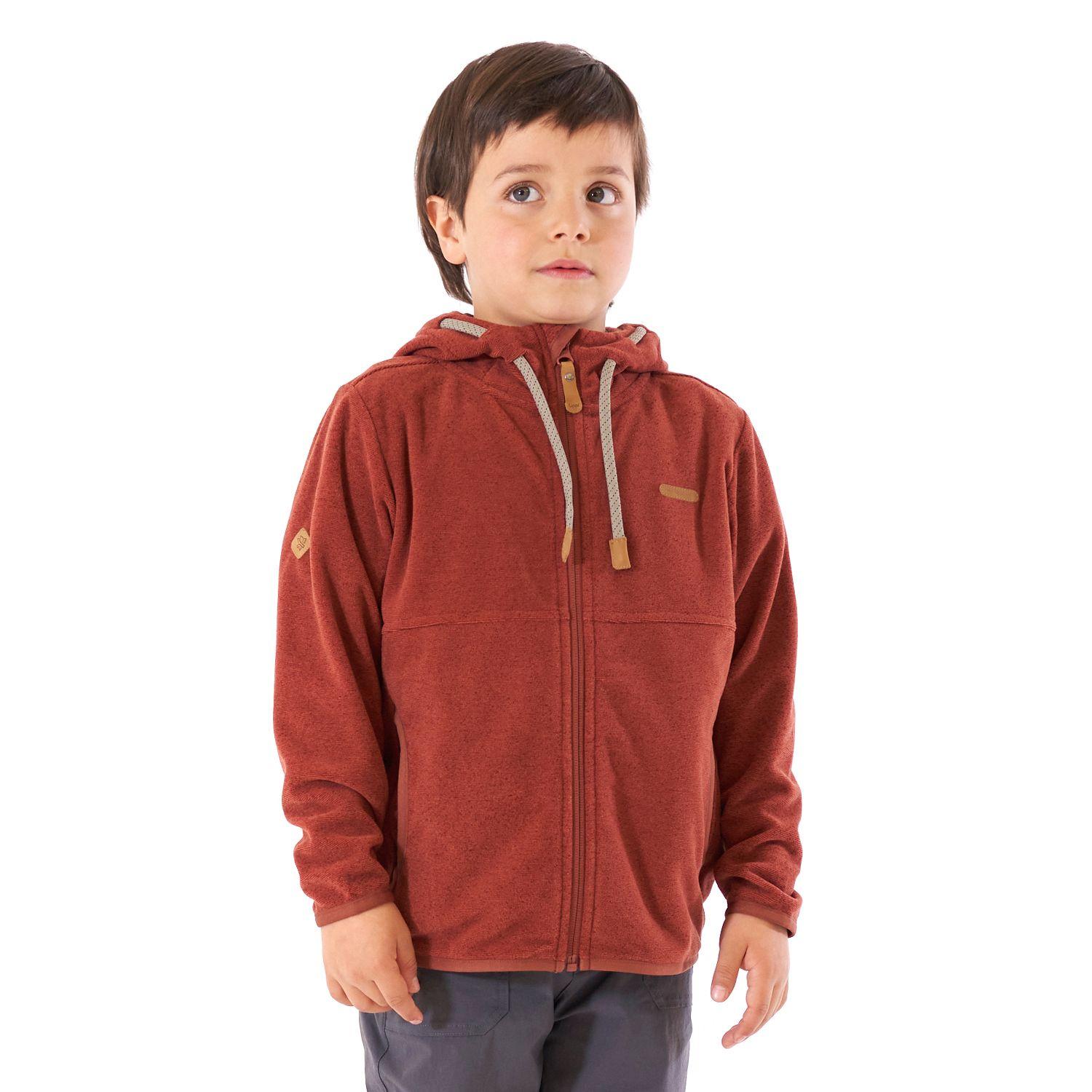 Poleron Niño Stripes Nano-F Full Zip Terracota Lippi V21-2