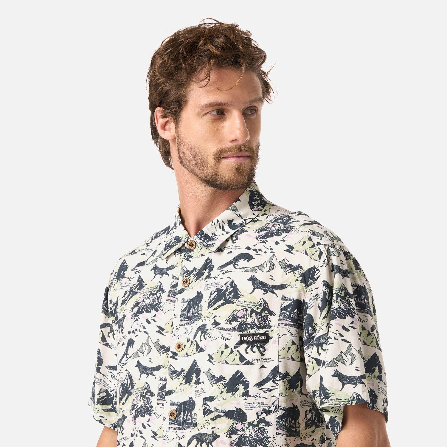 Camisa Hombre Good Karma Print Blanco Haka Honu V26-3