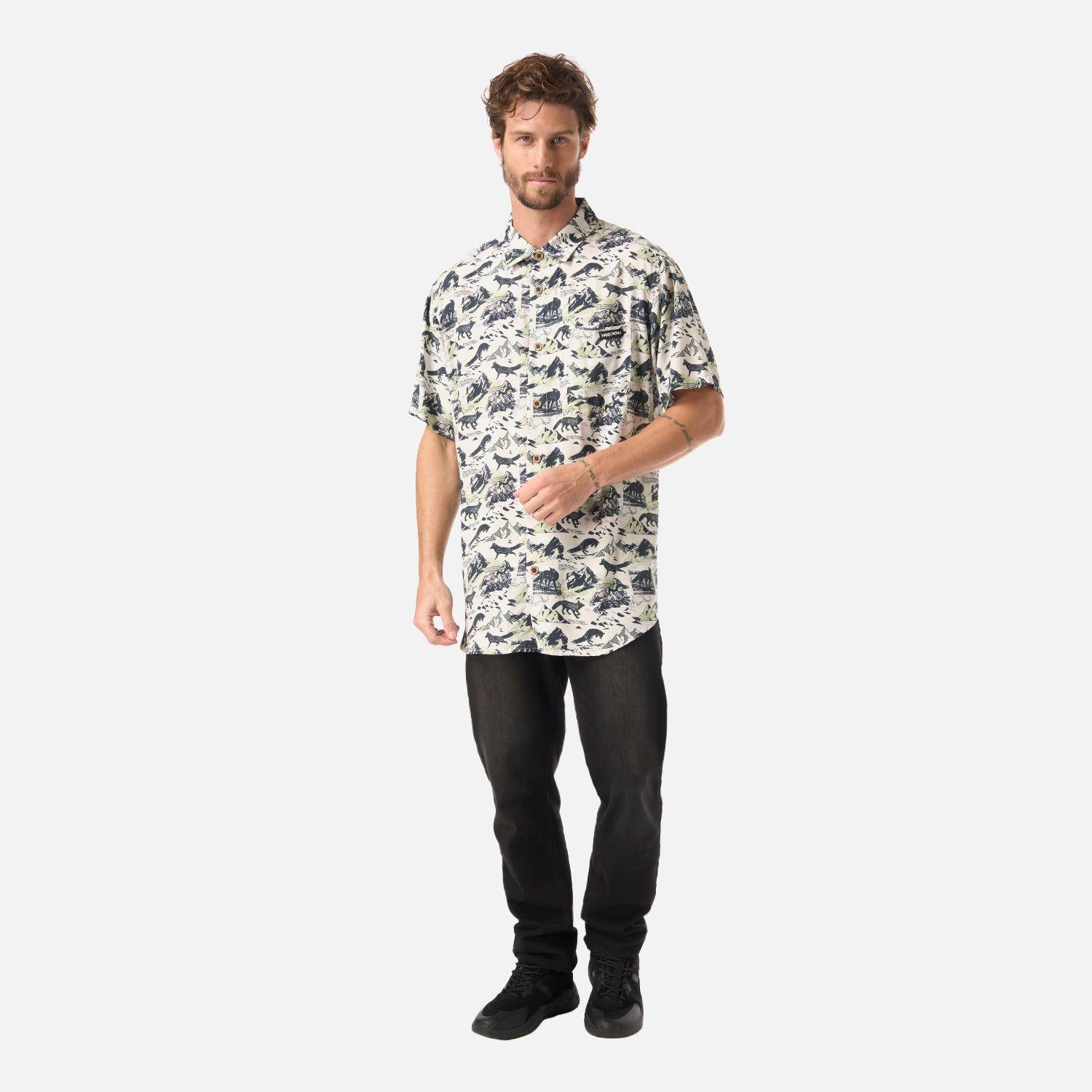 Camisa Hombre Good Karma Print Blanco Haka Honu V26-4