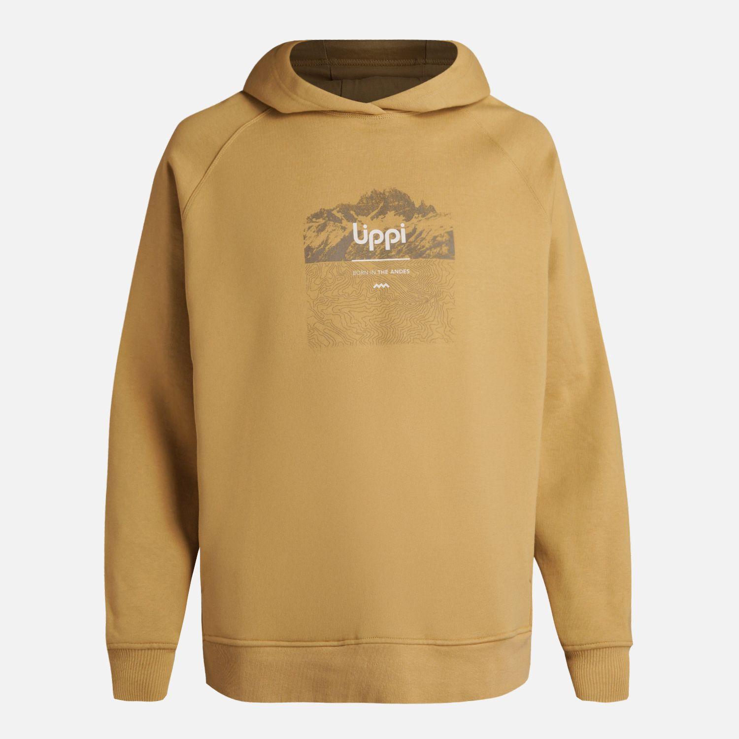 Polerón Hombre Insigne Hoody Sweatshirt Front Print Camel Lippi V26-6