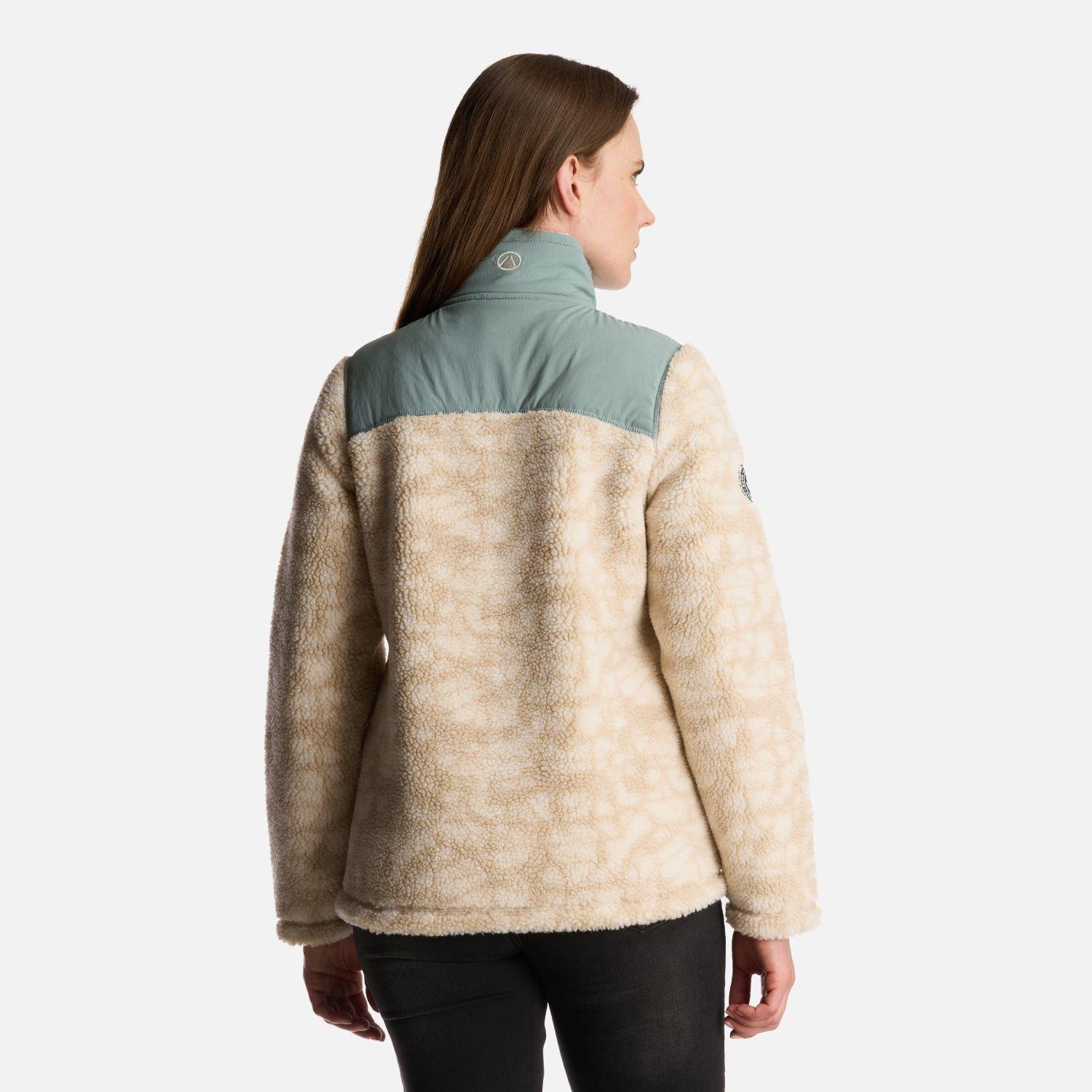 Chaqueta Mujer Glaciar Sherpa Pro Jacket Print Crema Lippi-4
