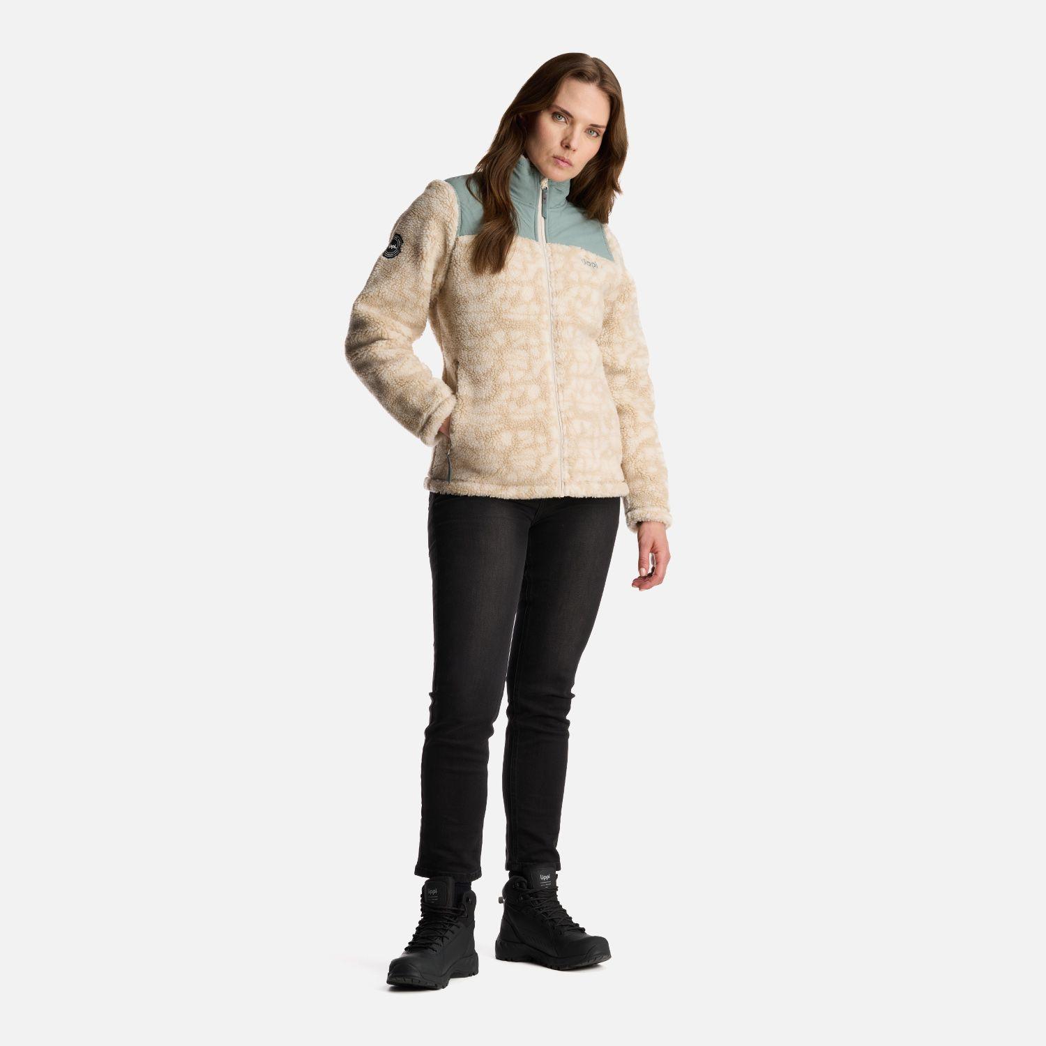 Chaqueta Mujer Glaciar Sherpa Pro Jacket Print Crema Lippi-6