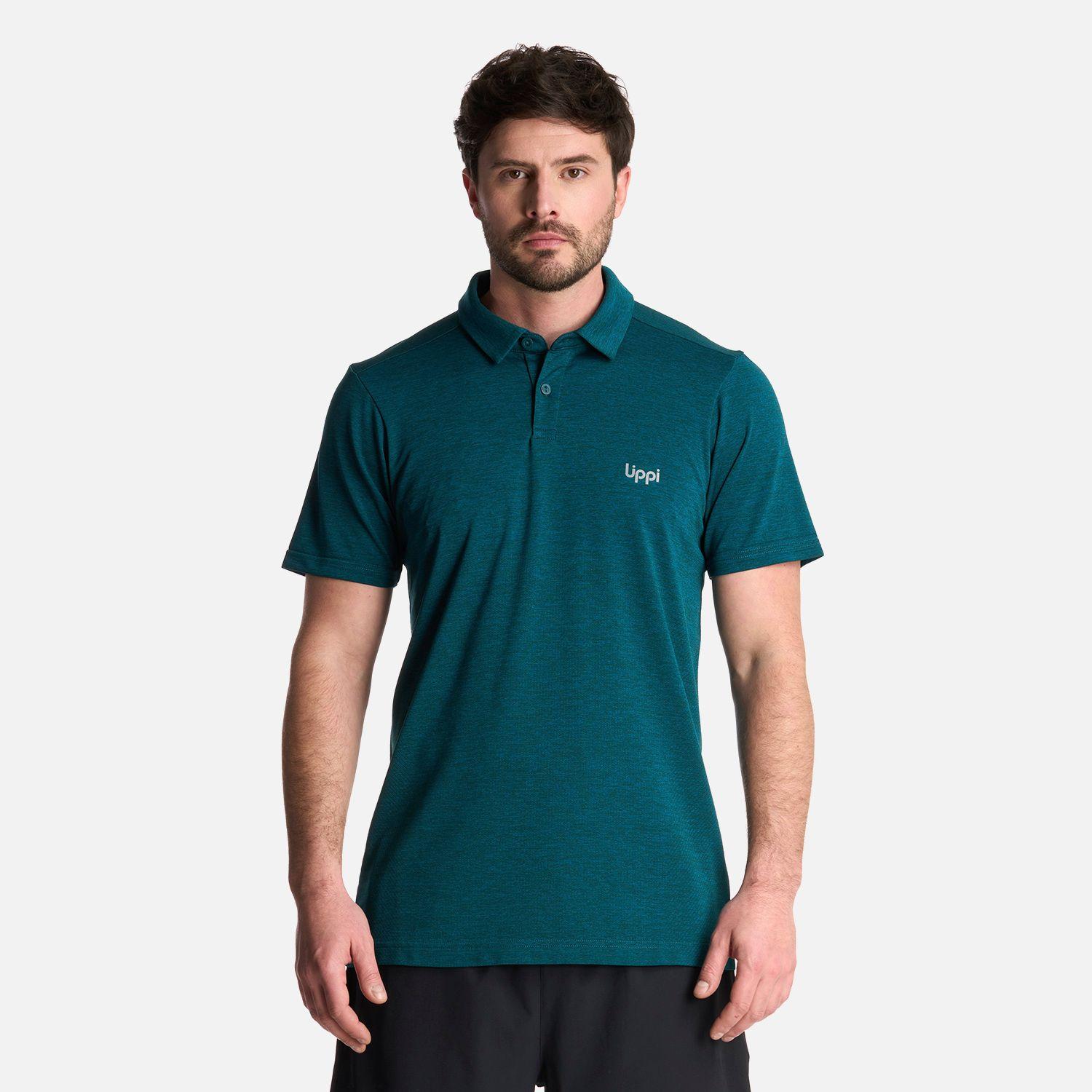 Polera Hombre B-Classic Seamless Polo Petroleo Melange Lippi-0