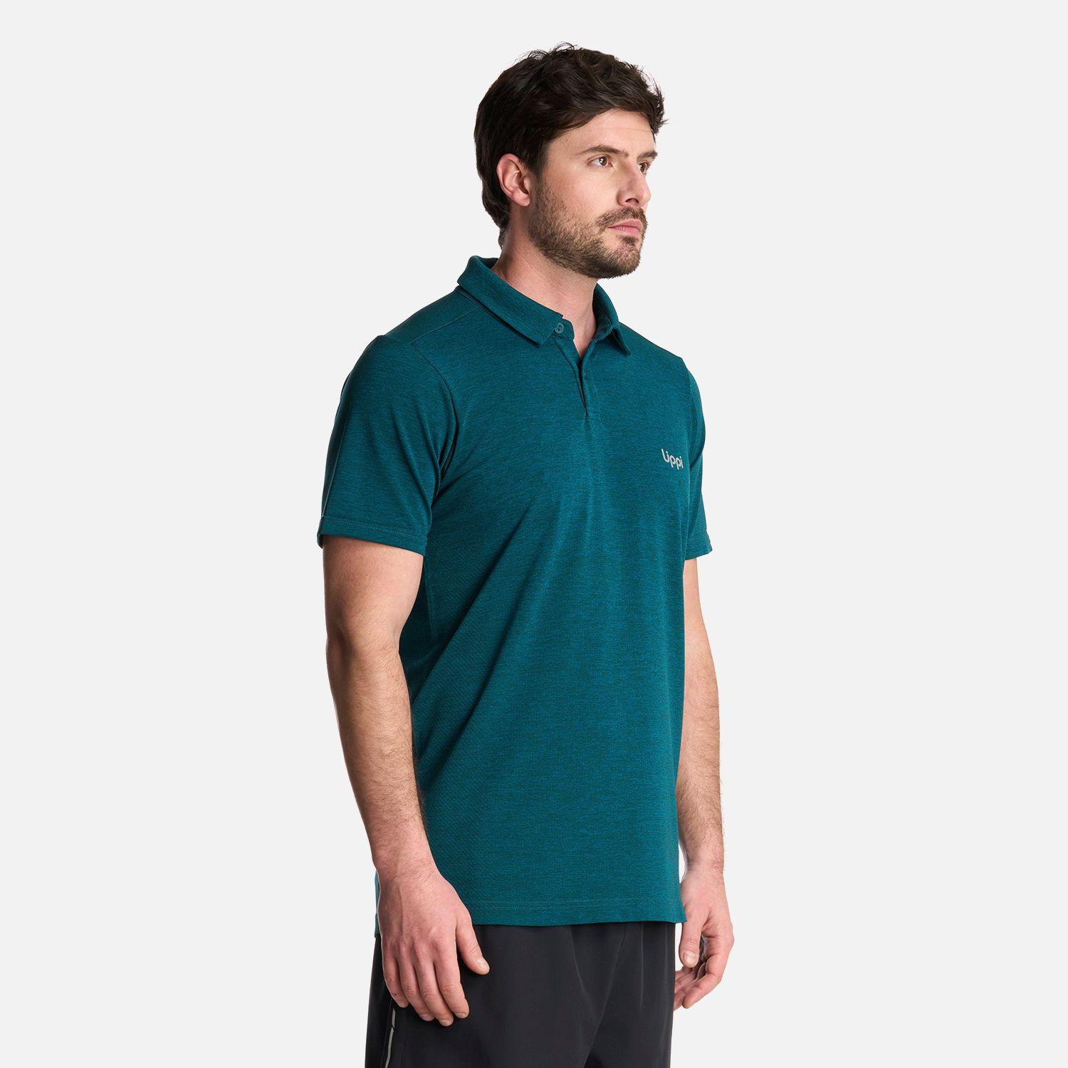 Polera Hombre B-Classic Seamless Polo Petroleo Melange Lippi-1