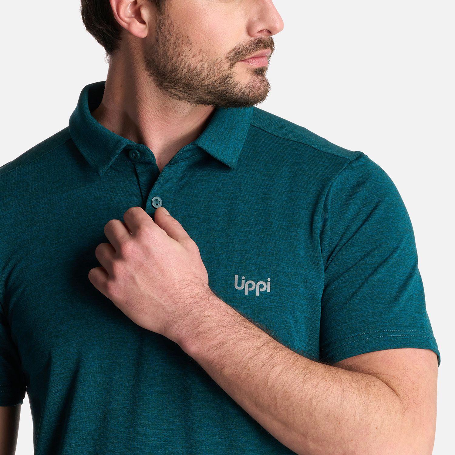 Polera Hombre B-Classic Seamless Polo Petroleo Melange Lippi-3