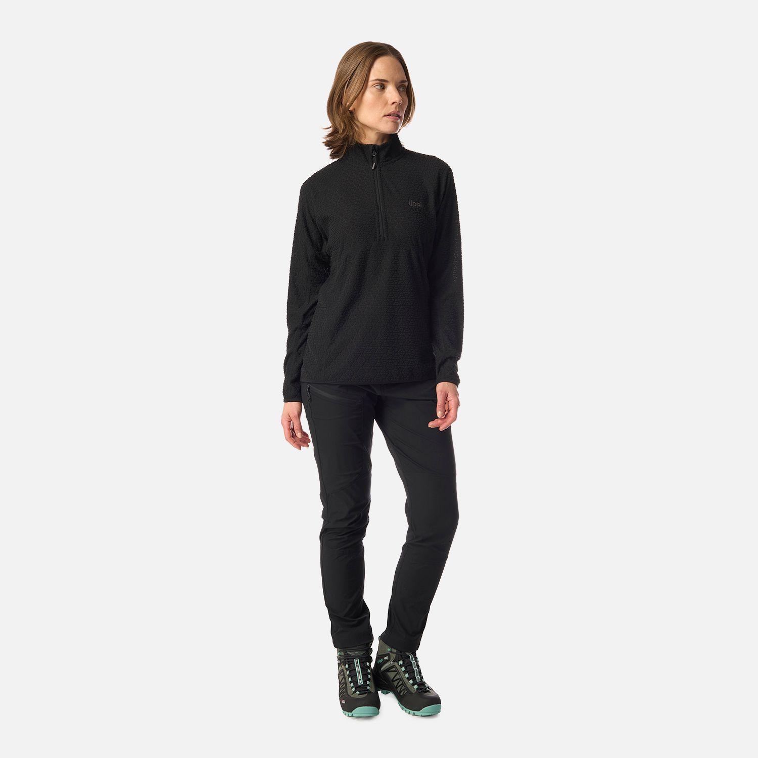 Polerón Mujer Jacaranda Nano-F 1/4 Zip Negro Lippi I26-4