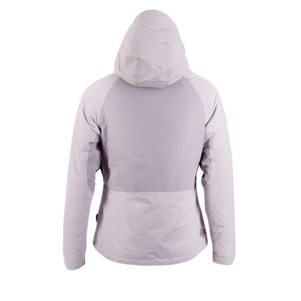 Chaqueta Mujer Tres Cruces Fusion-3 Hoody Jacket Gris Claro / Uva Lippi-1