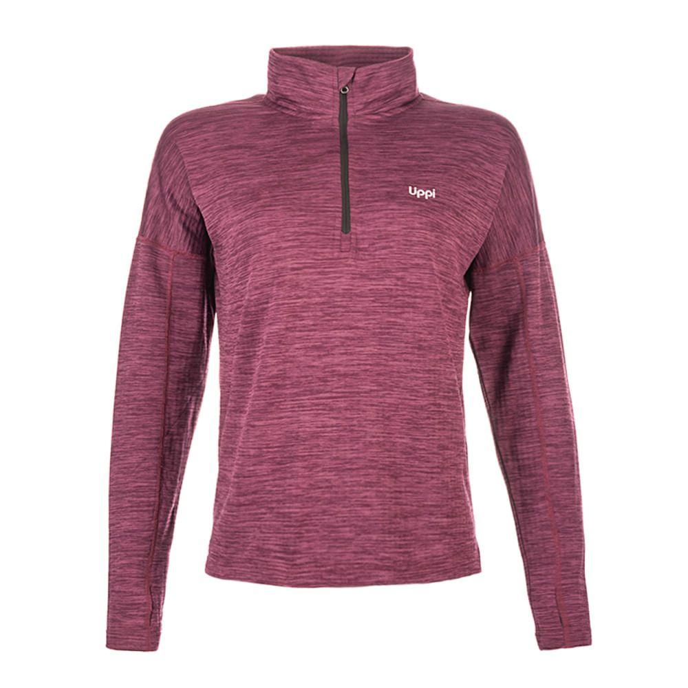 Poleron Mujer Just Move Nano-F 14 Zip Melange Uva Lippi-0
